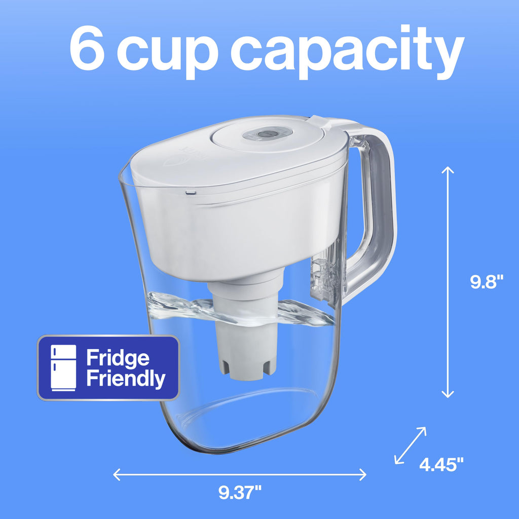 Brita Metro Water Filter Pitcher with SmartLight Change Indicator, BPA-Free, Replaces 1,800 Plastic Water Bottles a Year, Lasts Two Months, Includes 1 Filter, Small - 6-Cup Capacity, White - Image 5