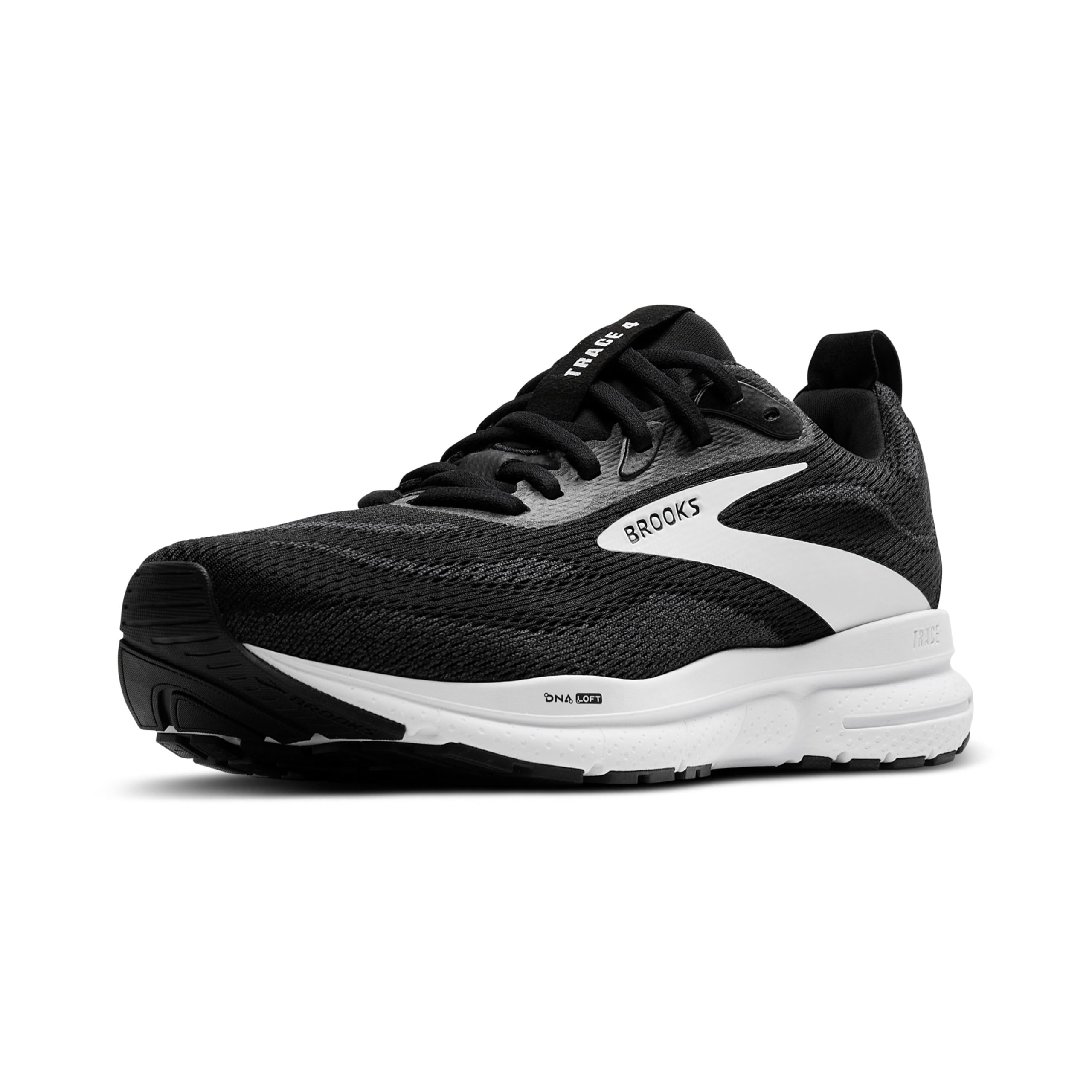 Brooks Women’s Trace 4 Neutral Running Shoe - Black/Grey/White - 7 Wide - Image 1