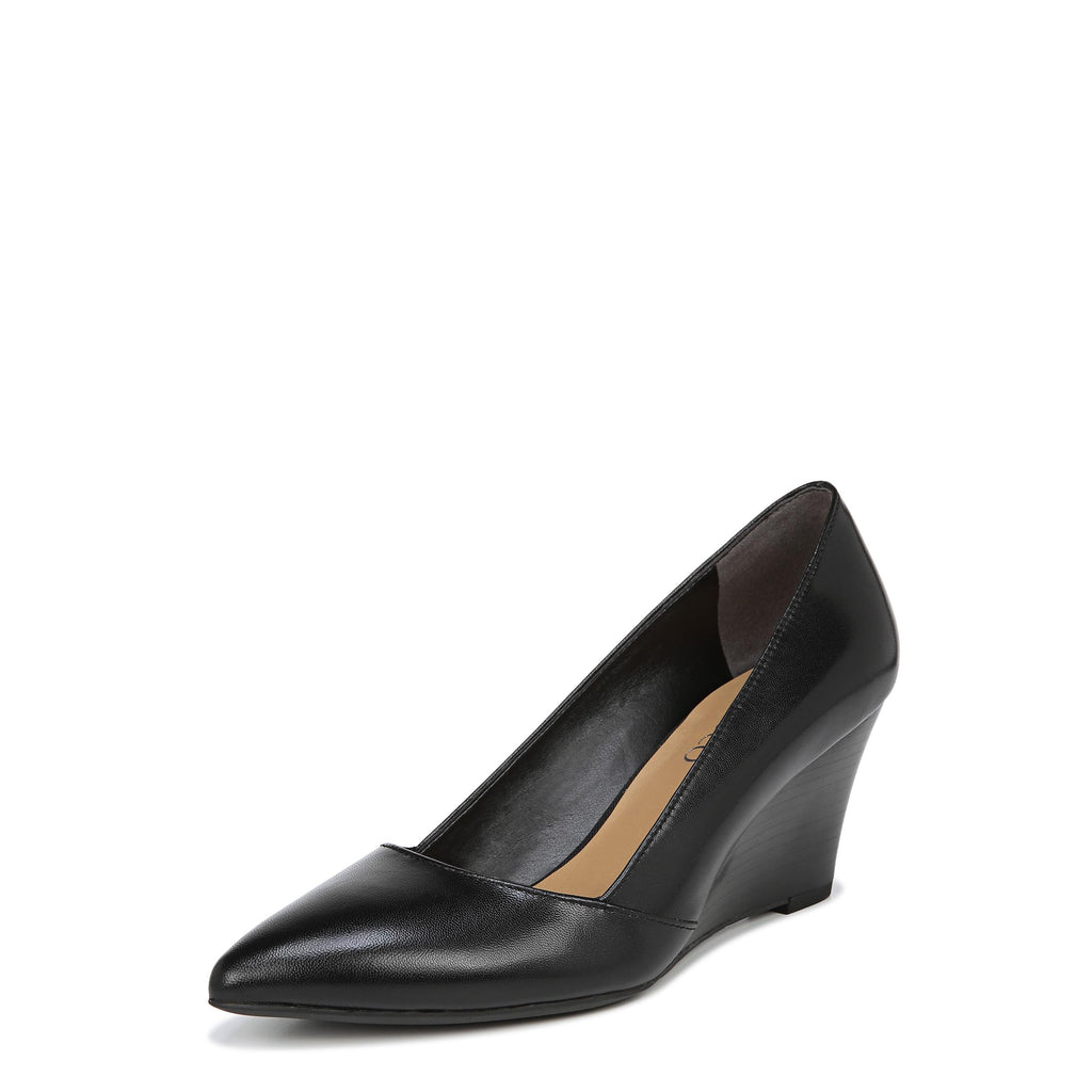 Franco Sarto Womens Frankie Pump Black Leather 6 W - Image 1