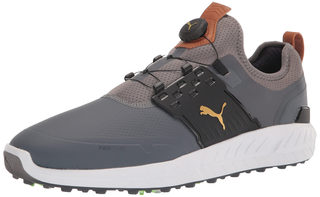 PUMA Men's Ignite Articulate Disc Golf Shoe, Quiet Shade Team Gold Black, 10.5 - Image 1