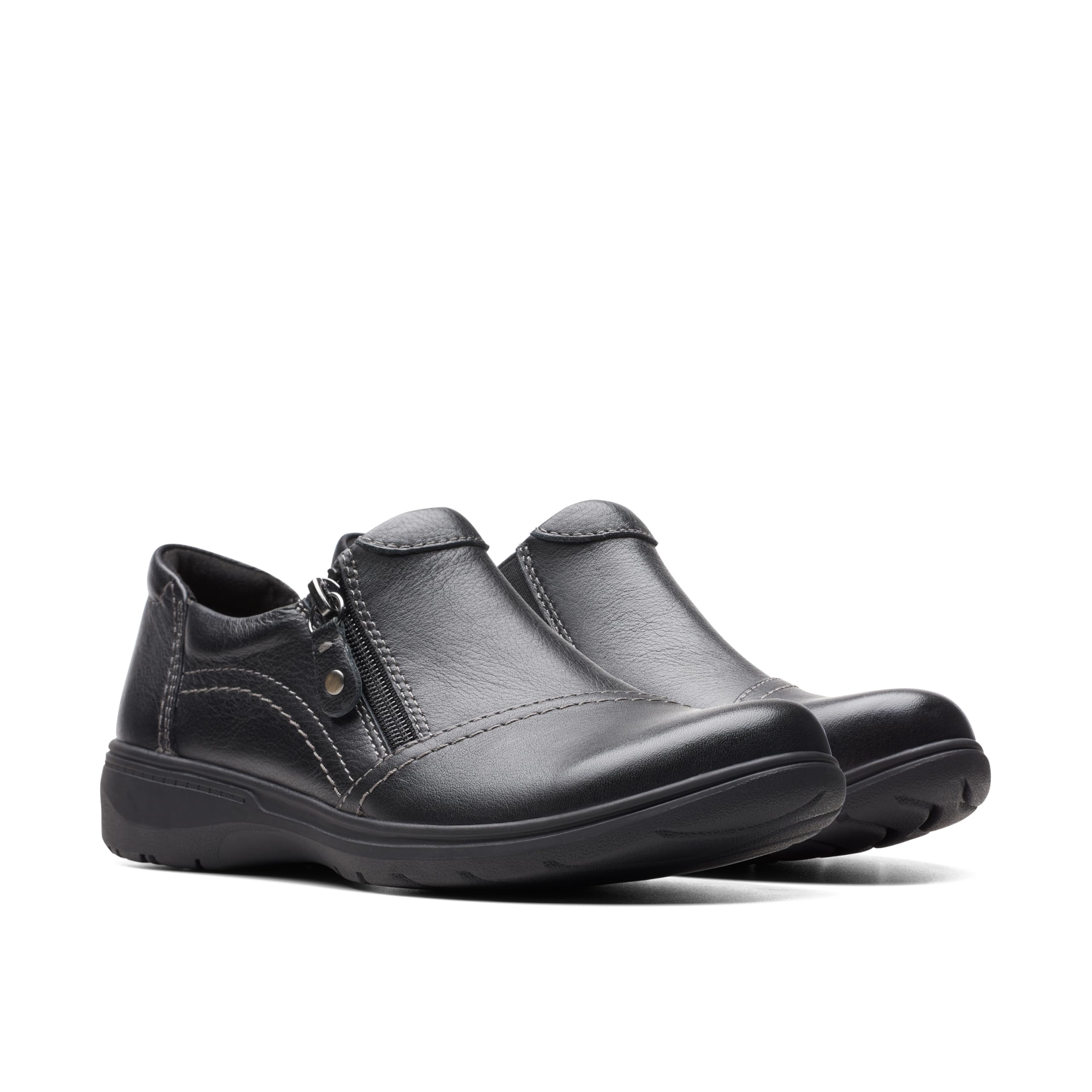 Clarks Women's Carleigh Ray Oxford, Black Leather, 7 Narrow - Image 5