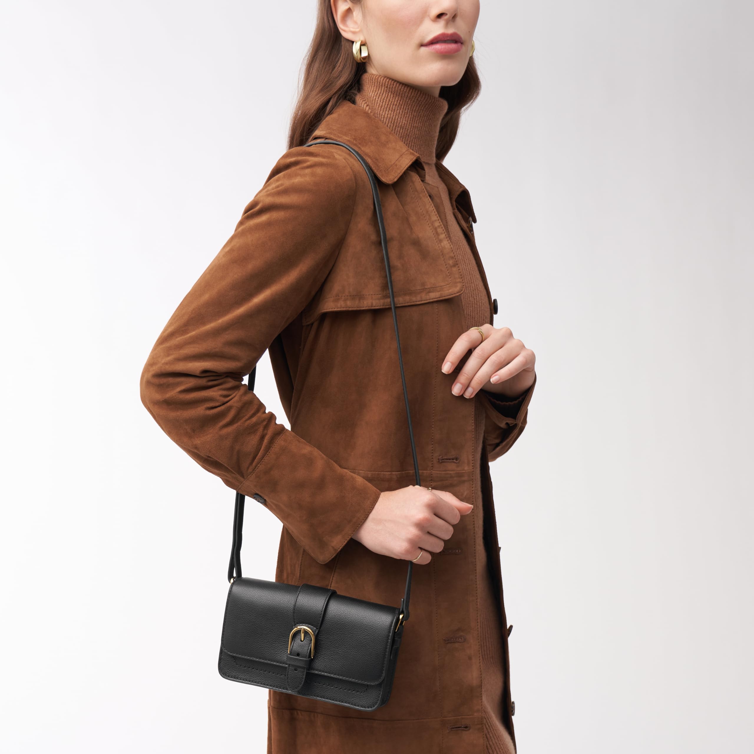 Fossil Zoey Crossbody Bag, Black Medium - Image 5