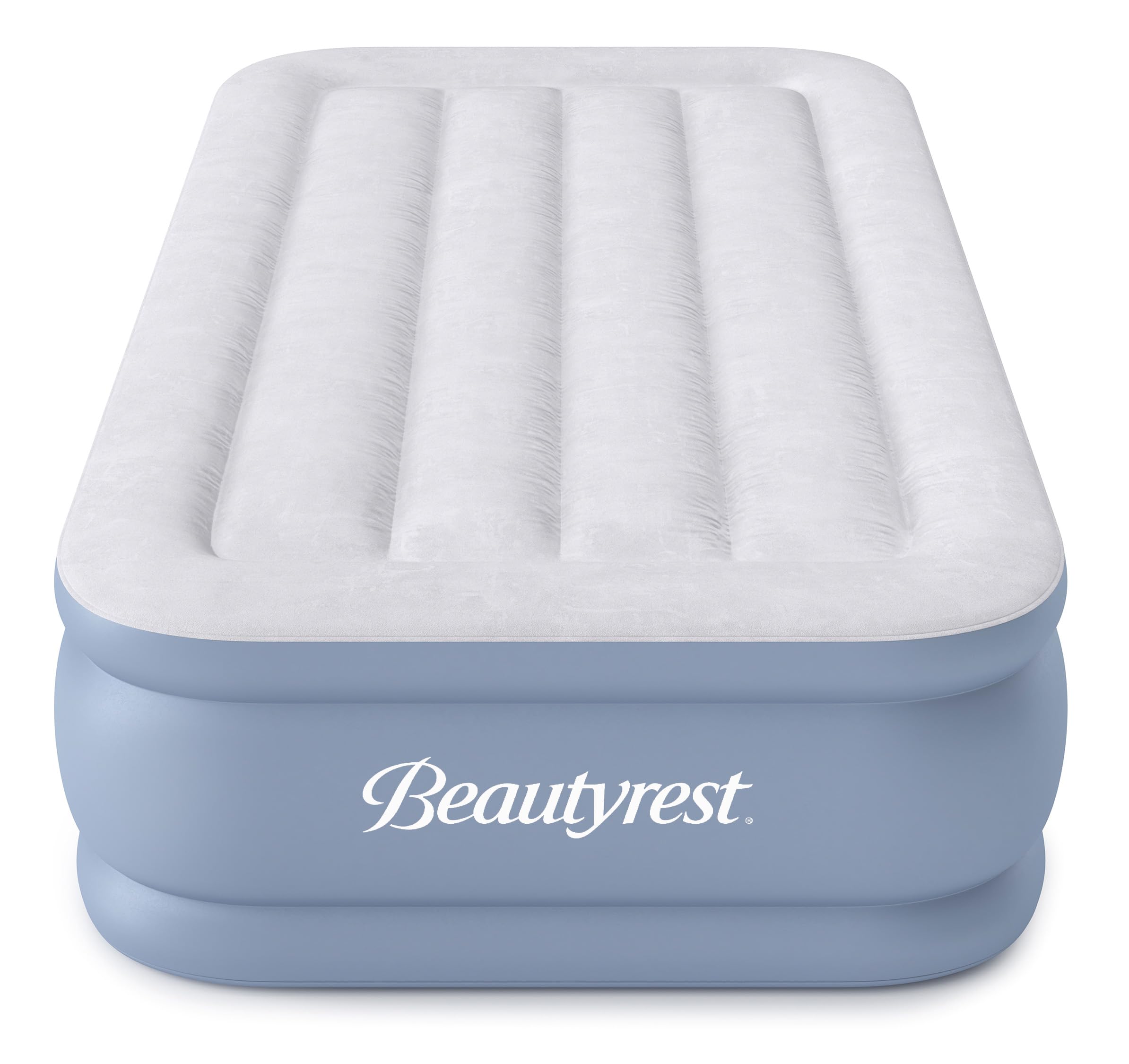 Beautyrest Hi-Loft Twin Size Air Mattress with Vertical Beam Construction, Edge Support, External Pump and Puncture Resistant Vinyl for Guests and Camping - Image 1