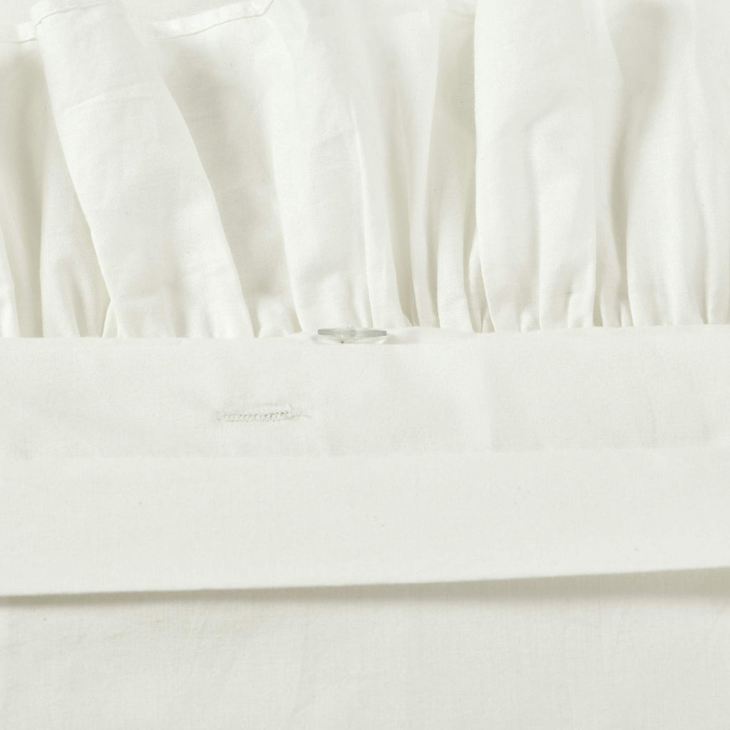 Lush Decor Reyna Ruffle Cotton Duvet Cover Set 3 Piece Set Full/ Queen, White - Queen Size Bedding Set - White Duvet Queen- Ruffled Bedding - Coquette Decor - Image 5
