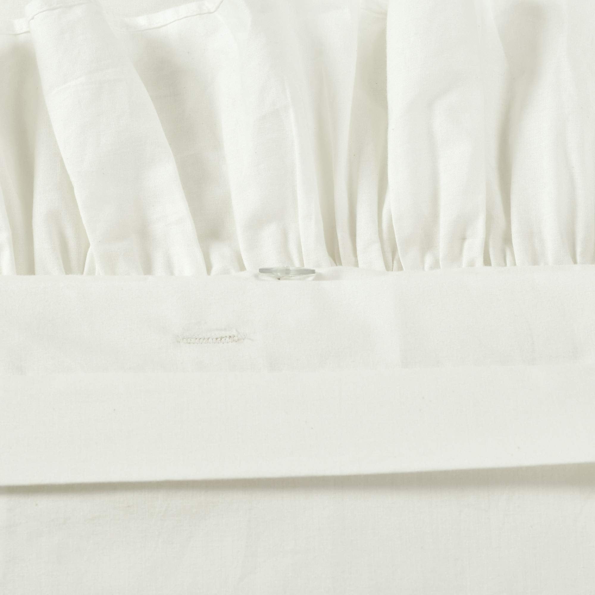 Lush Decor Reyna Ruffle Cotton Duvet Cover Set 3 Piece Set Full/ Queen, White - Queen Size Bedding Set - White Duvet Queen- Ruffled Bedding - Coquette Decor - Image 5