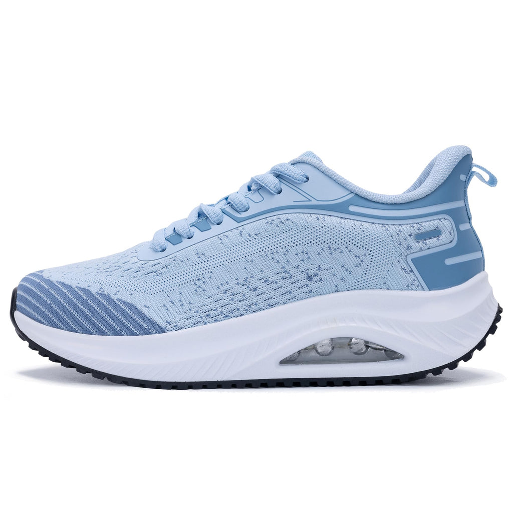 Womens Walking Shoes Size 8 Light Blue Orthotic Sneakers for Pain Relief