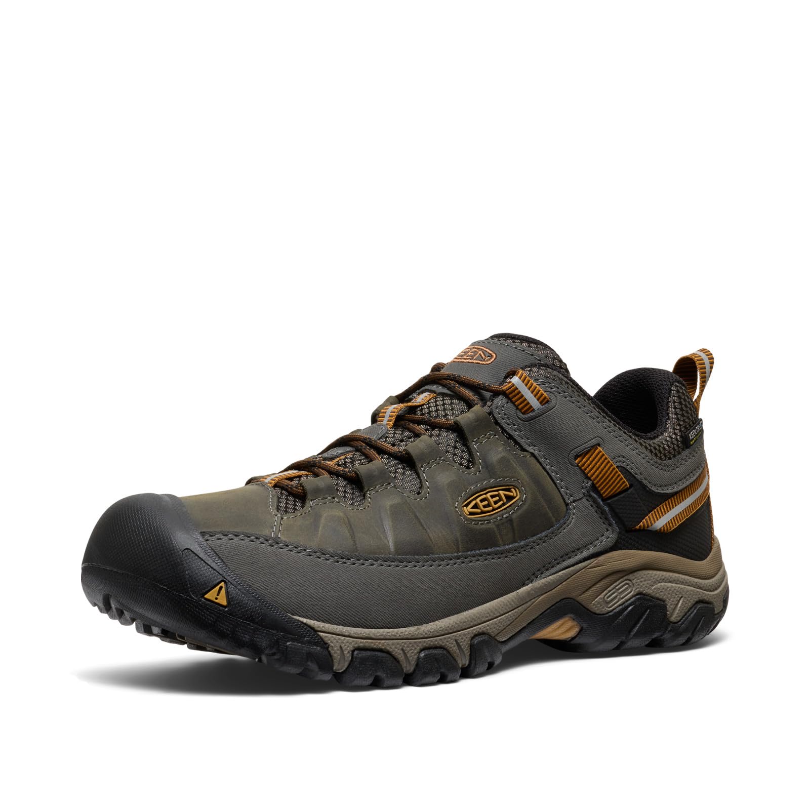 KEEN Men's Targhee 3 Low Height Waterproof Hiking Shoes, Black Olive/Golden Brown, 10.5 US - Image 5