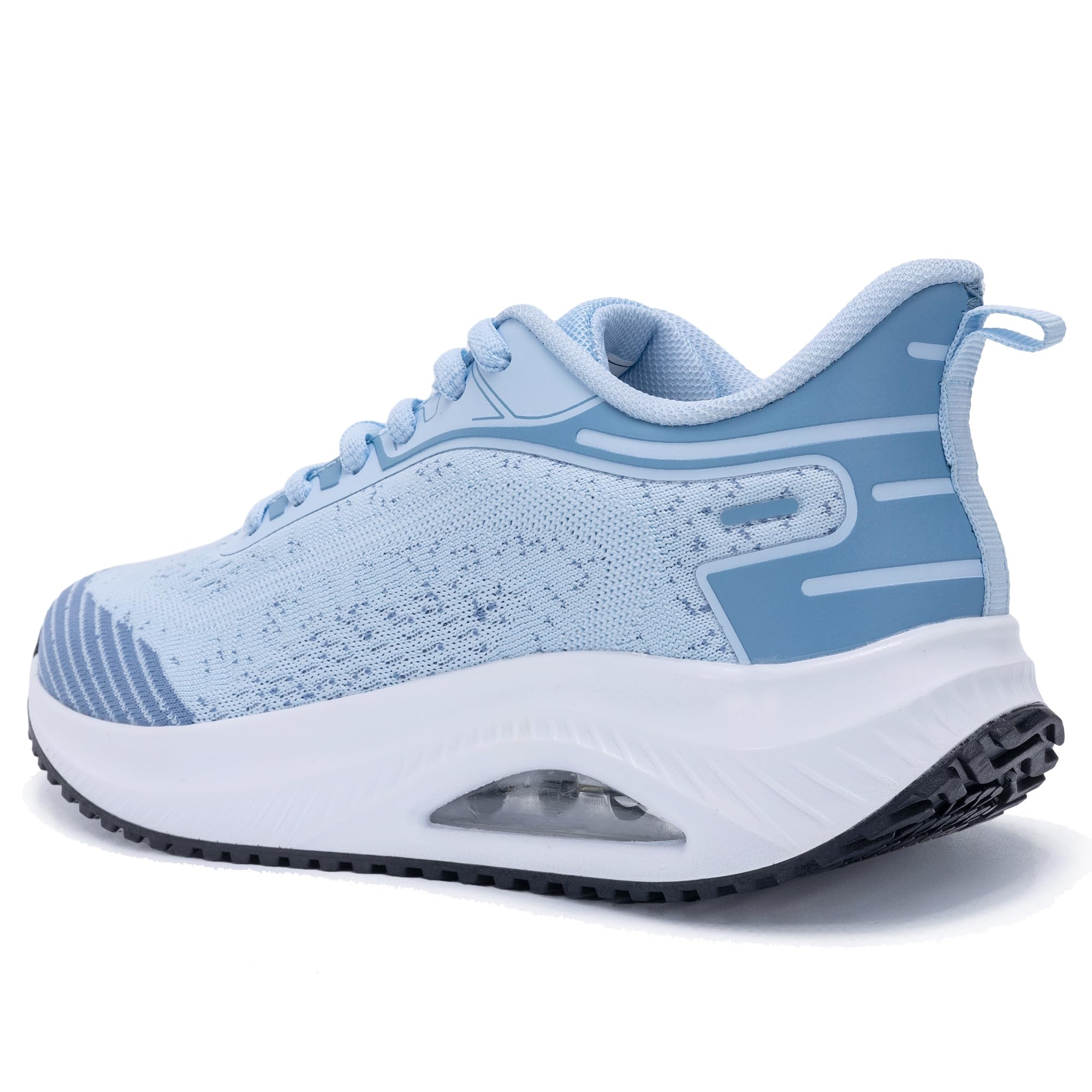 Womens Walking Shoes Size 8 Light Blue Orthotic Sneakers for Pain Relief