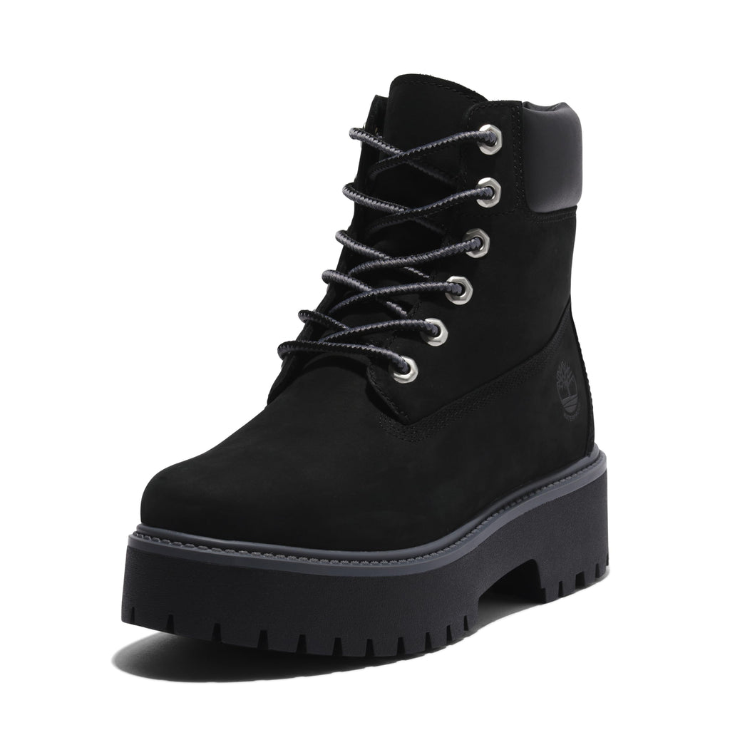 Timberland Women's Stone Street 6 Inch Lace Up Waterproof Boot, Jet Black-NEW 2024, 7.5 Medium - Image 1