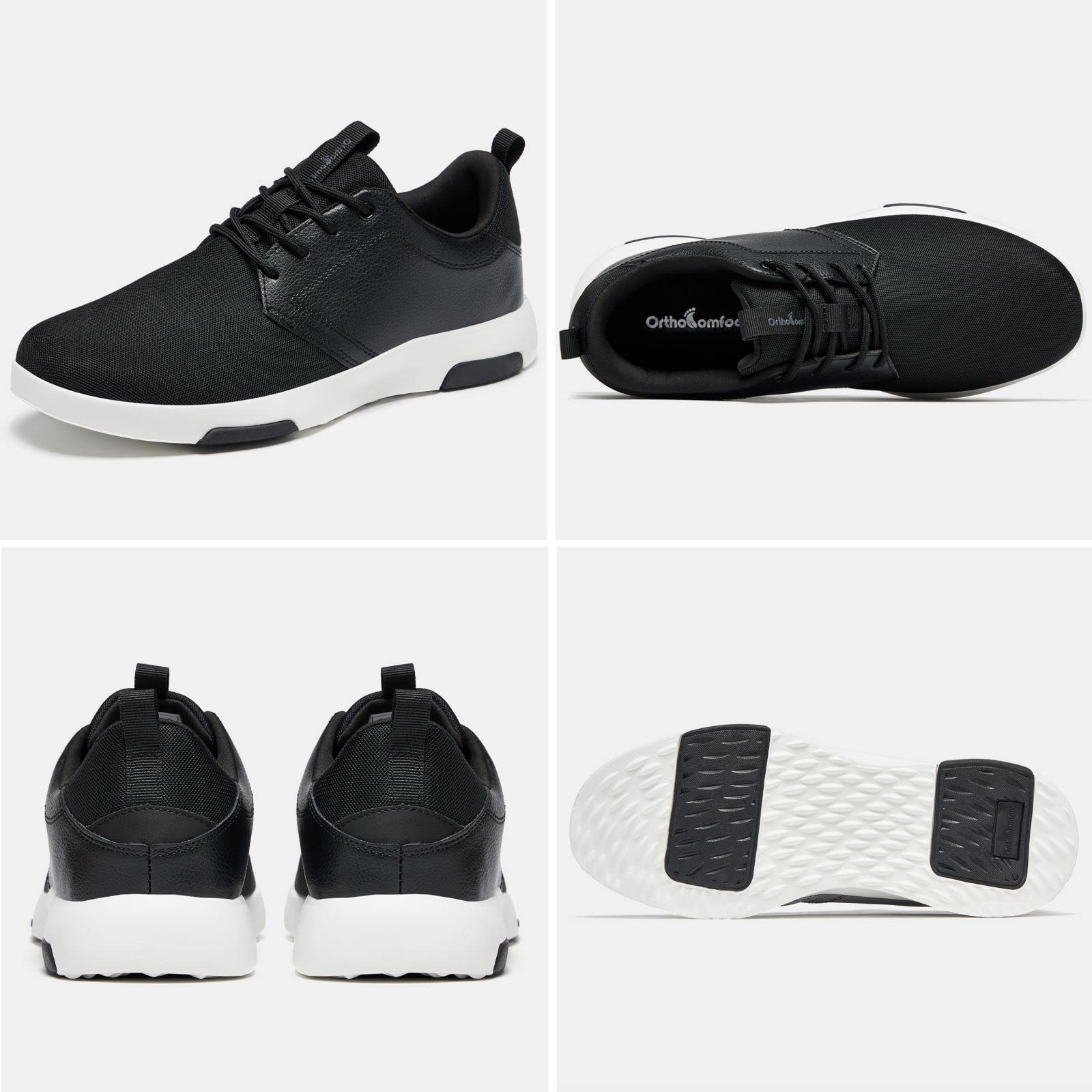 Men's Orthopedic Fashion Sneakers with Arch Support: Adjustable Lace Up Design Walking Shoes with Supportive - Image 2