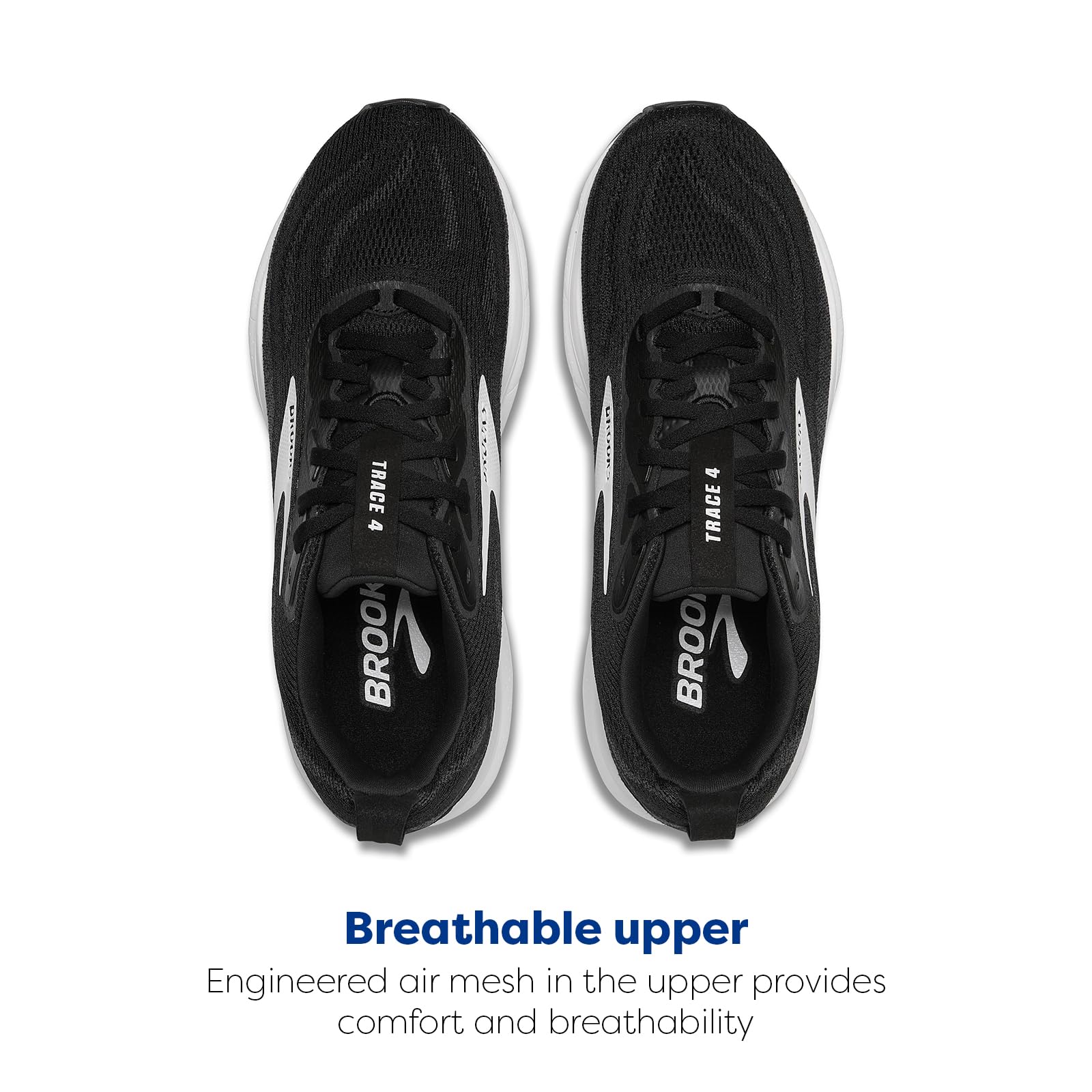 Brooks Women’s Trace 4 Neutral Running Shoe - Black/Grey/White - 7 Wide - Image 4