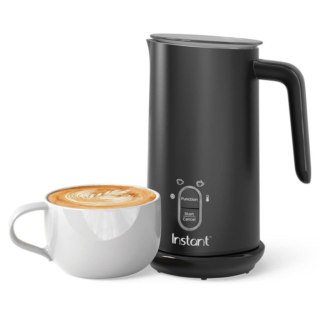 Instant Pot Milk Frother, 4-in-1 Electric Milk Steamer, 10oz/295ml Automatic Hot and Cold Foam Maker and Milk Warmer for Latte, Cappuccinos, Macchiato, From the Makers of Instant 500W, Black - Image 1
