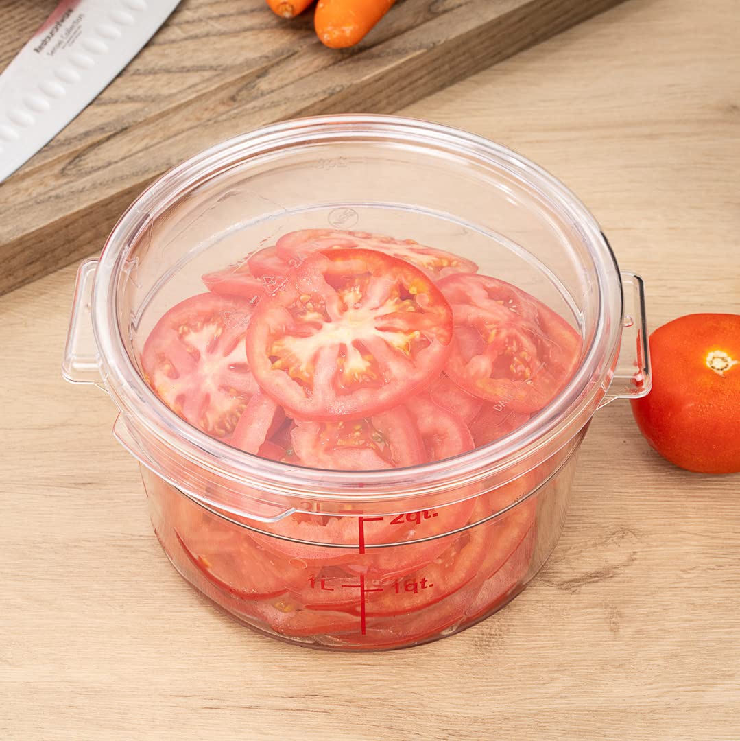 Met Lux Clear Plastic Food Storage Container Lid, 7.25in, Dishwashable