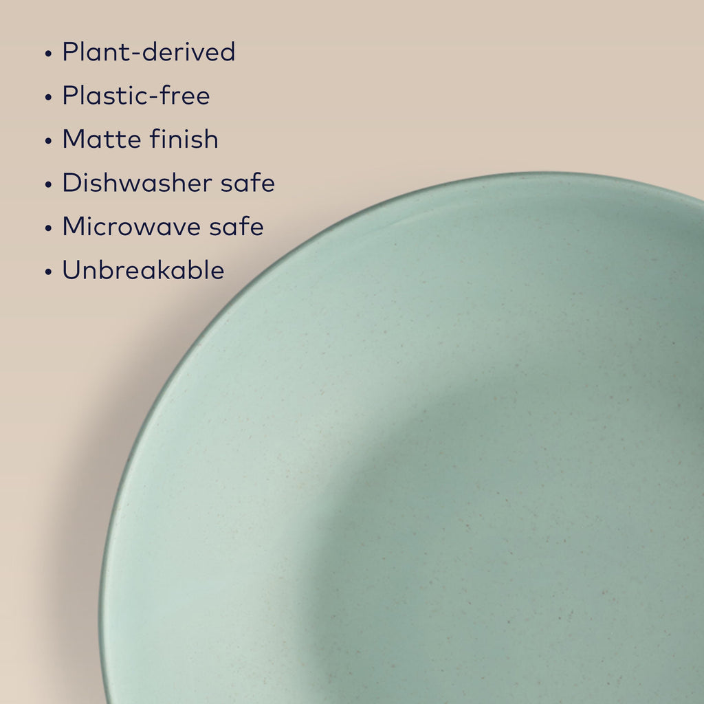 Year & Day Outdoor Set of 4 Unbreakable Lightweight Pasta Dinner Bowls, Plant Derived, Palm Green, 8.25 inch - Image 4
