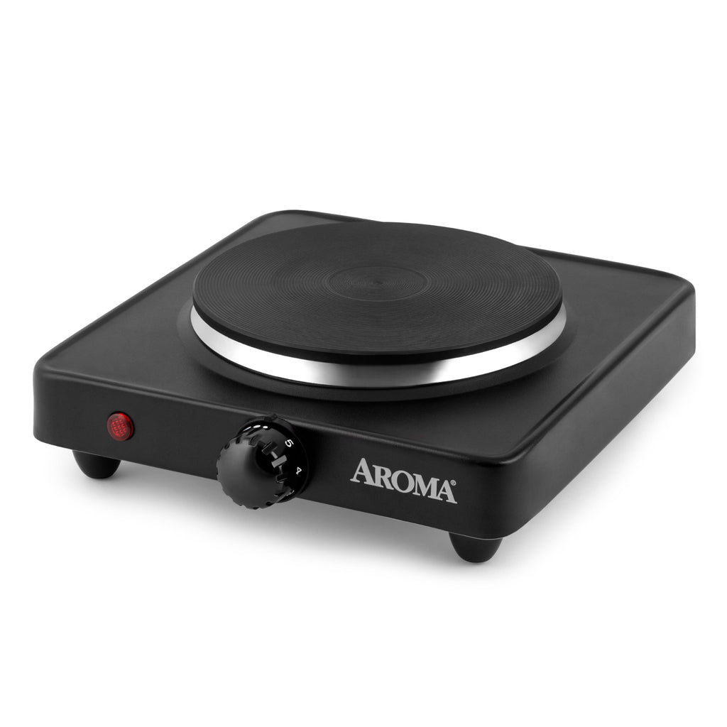 Aroma Housewares AHP-303 Single Burner Hot Plate, Metal, Black - Image 1