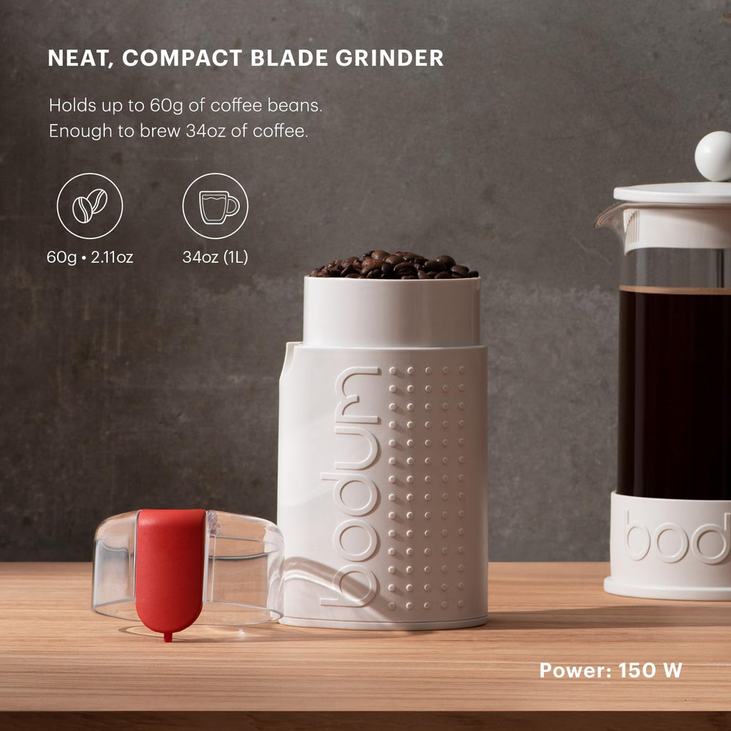 Bodum Bistro Electric Blade Coffee Grinder, White - Image 2
