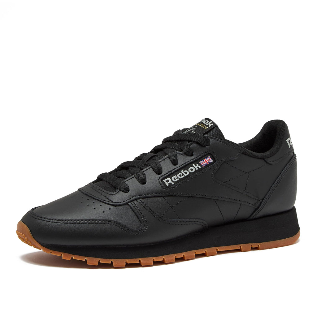 Reebok Classic Leather Sneakers for Women - Black or White Tennis Shoes Womens Size 5 to 12, Core Black/Pure Grey5/Reebok Gum3, 9.5 - Image 1