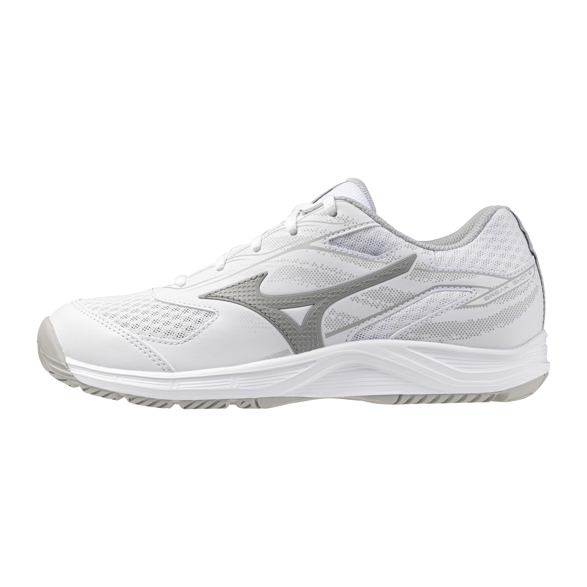 Mizuno Break Shot 5 AC Women's Racquet Sports Shoe Tennis, White/Ultimate Grey, 9.5 - Image 1