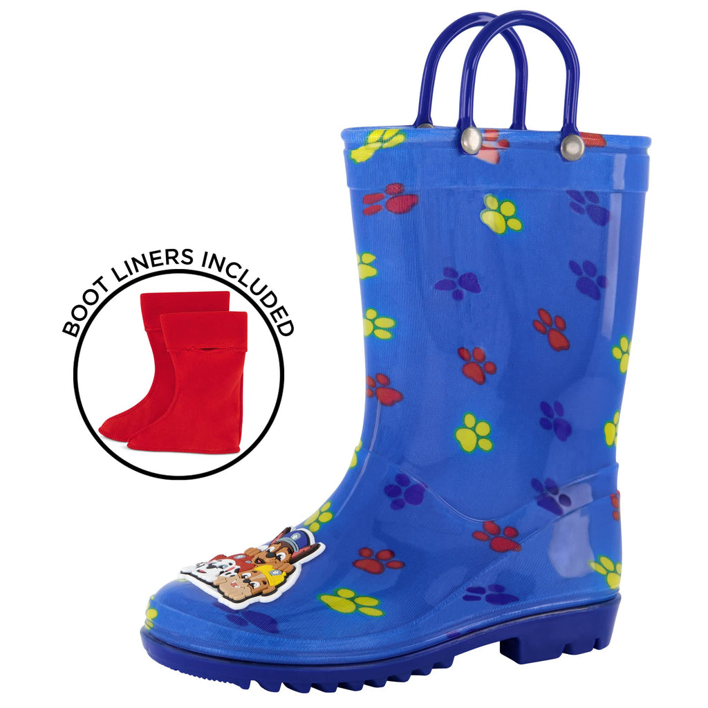 Nickelodeon Boys Paw Patrol Toddler Rain Boots with Soft Removable Liner Snow, 11 Little Kid - Image 1