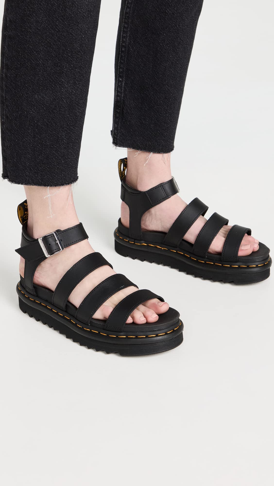 Dr. Martens Women's Blaire Fisherman Sandal, Black Hydro Leather, - Image 3