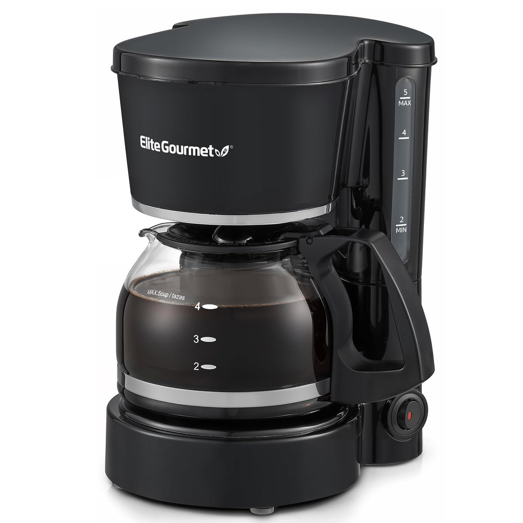 Elite Gourmet EHC-5055 Automatic 5-Cup Brew & Drip Coffee Maker with Pause N Serve Reusable Filter, On/Off Switch, Water Level Indicator - Image 1