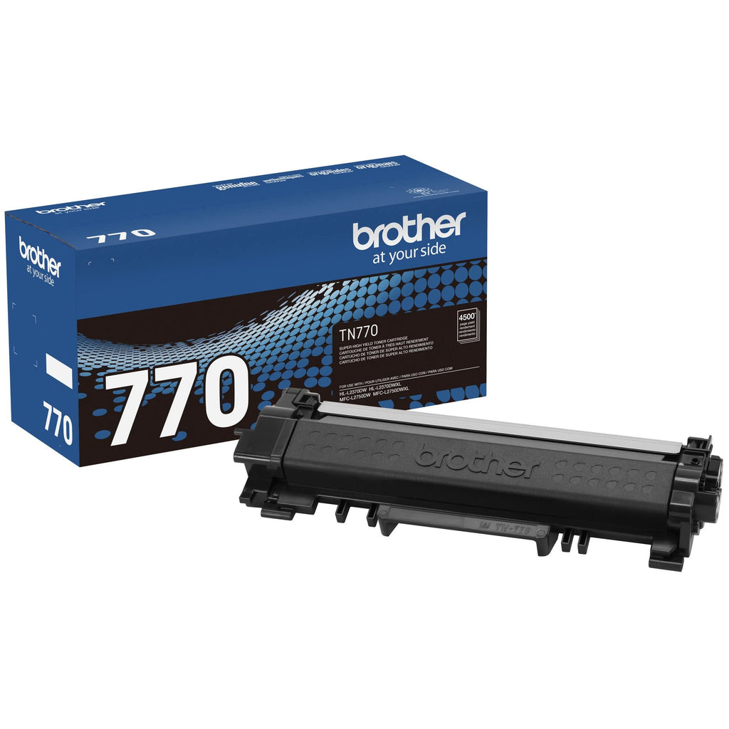 Brother TN-770 HL-L2370DW L2370DWXL MFC-L2750DW L2750DWXL Toner Cartridge (Black) in Retail Packaging - Image 1