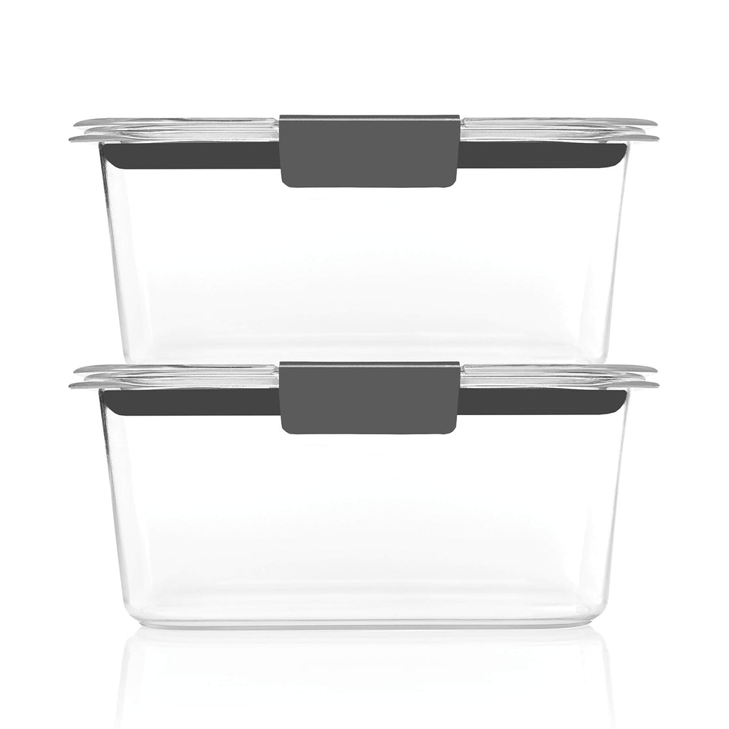 Rubbermaid Brilliance BPA-Free Food Storage Containers, Medium Deep, 4.7 Cup, 2-Pack, Airtight & Leak-Proof, Microwave & Dishwasher Safe - Image 1