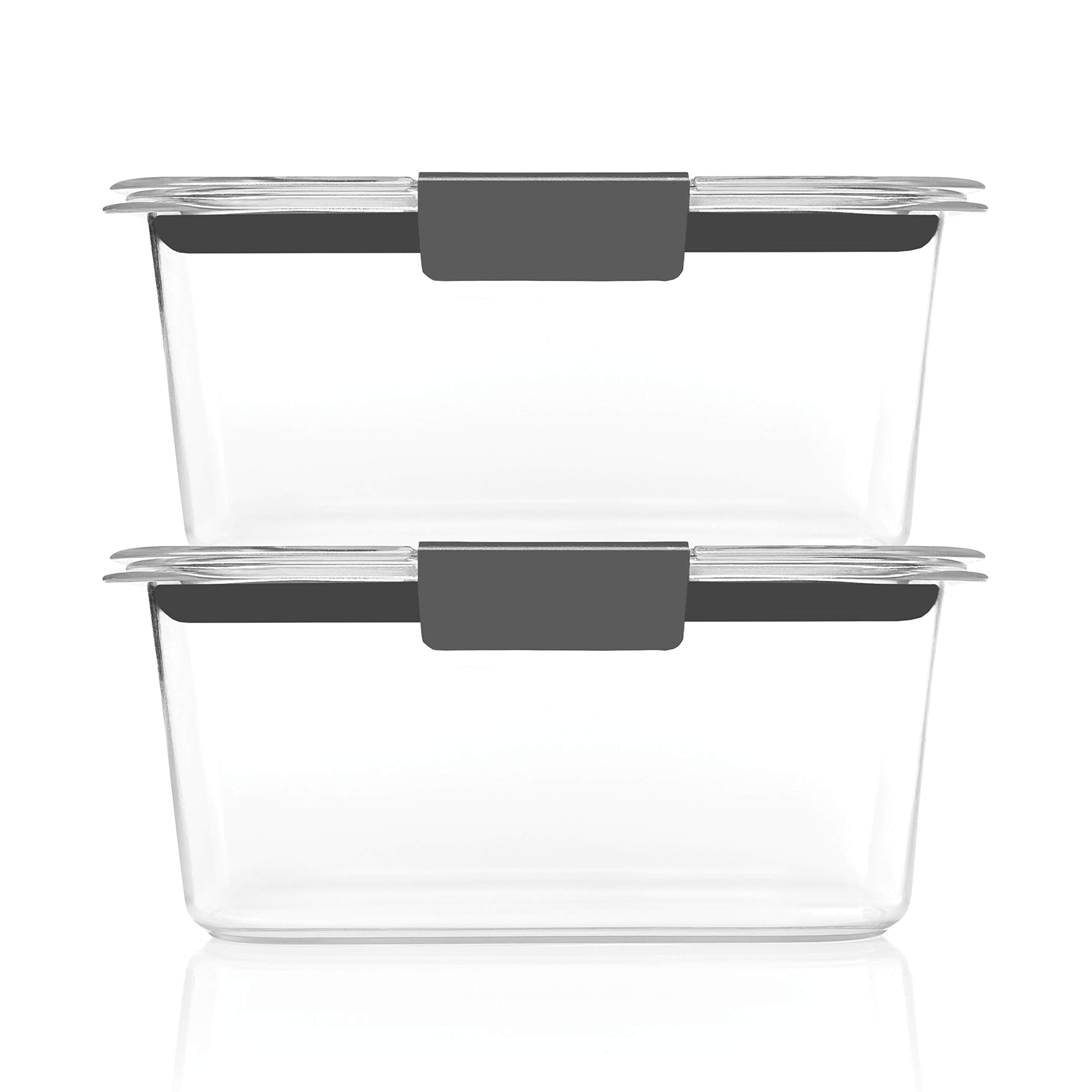 Rubbermaid Brilliance BPA-Free Food Storage Containers, Medium Deep, 4.7 Cup, 2-Pack, Airtight & Leak-Proof, Microwave & Dishwasher Safe - Image 1