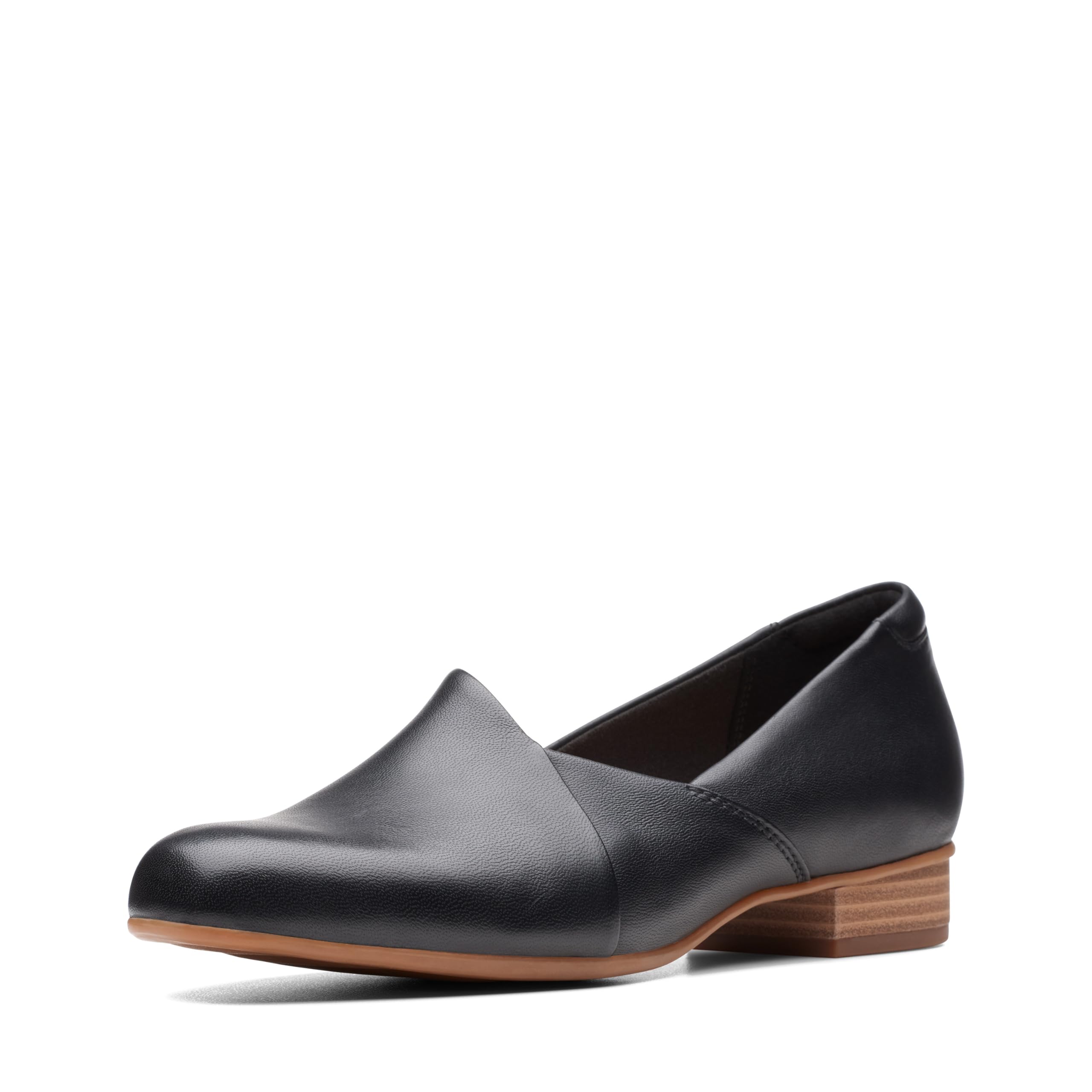 Clarks Women's Juliet Palm Loafer, Black Leather, 12 W US - Image 1