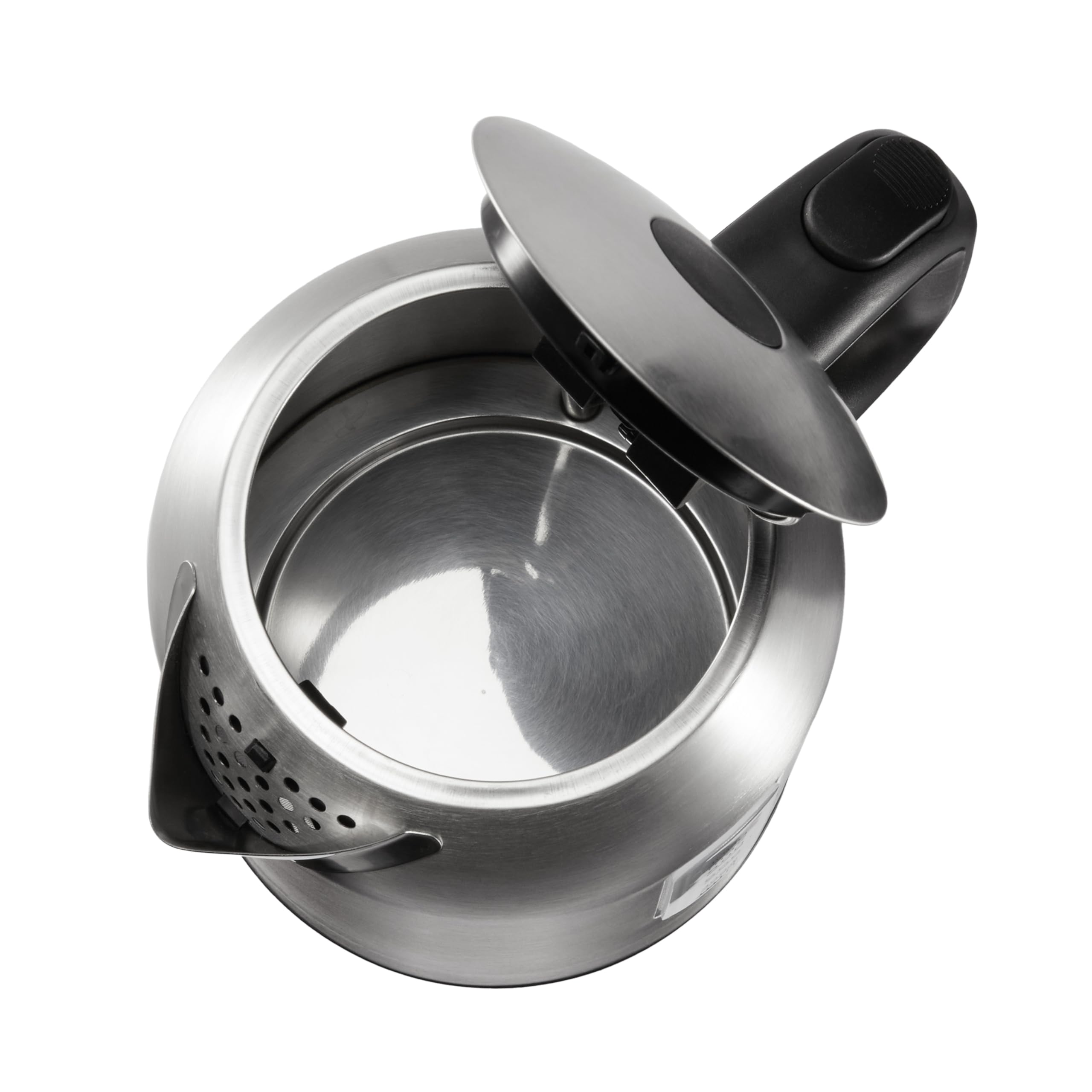 Amazon Basics 1.1Qt (1L) Electric Kettle, Tea Kettle & Water Boiler, with Auto Shut-Off, Boil Dry Protection, High-Safety Strix Thermostat, BPA-Free, 1500W, Stainless Steel, New Model, Black & Silver - Image 5