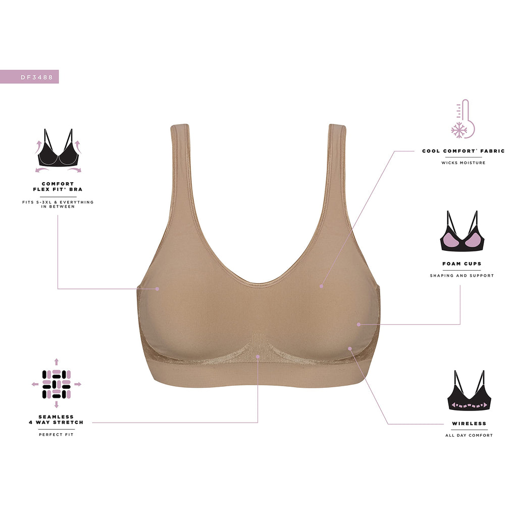 Bali Women's Wireless Bra, Comfort Revolution Full-Coverage Wirefree Bra for Women, Moisture-Wicking - Image 5