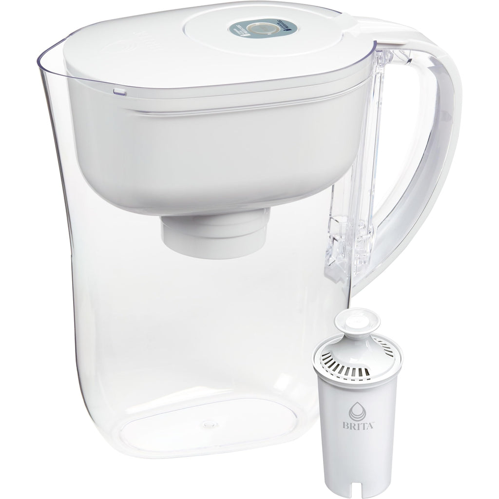 Brita Water Filter Pitcher for Tap and Drinking Water, Lasts 2 Months, 6-Cup Capacity, BPA Free, White - Image 1
