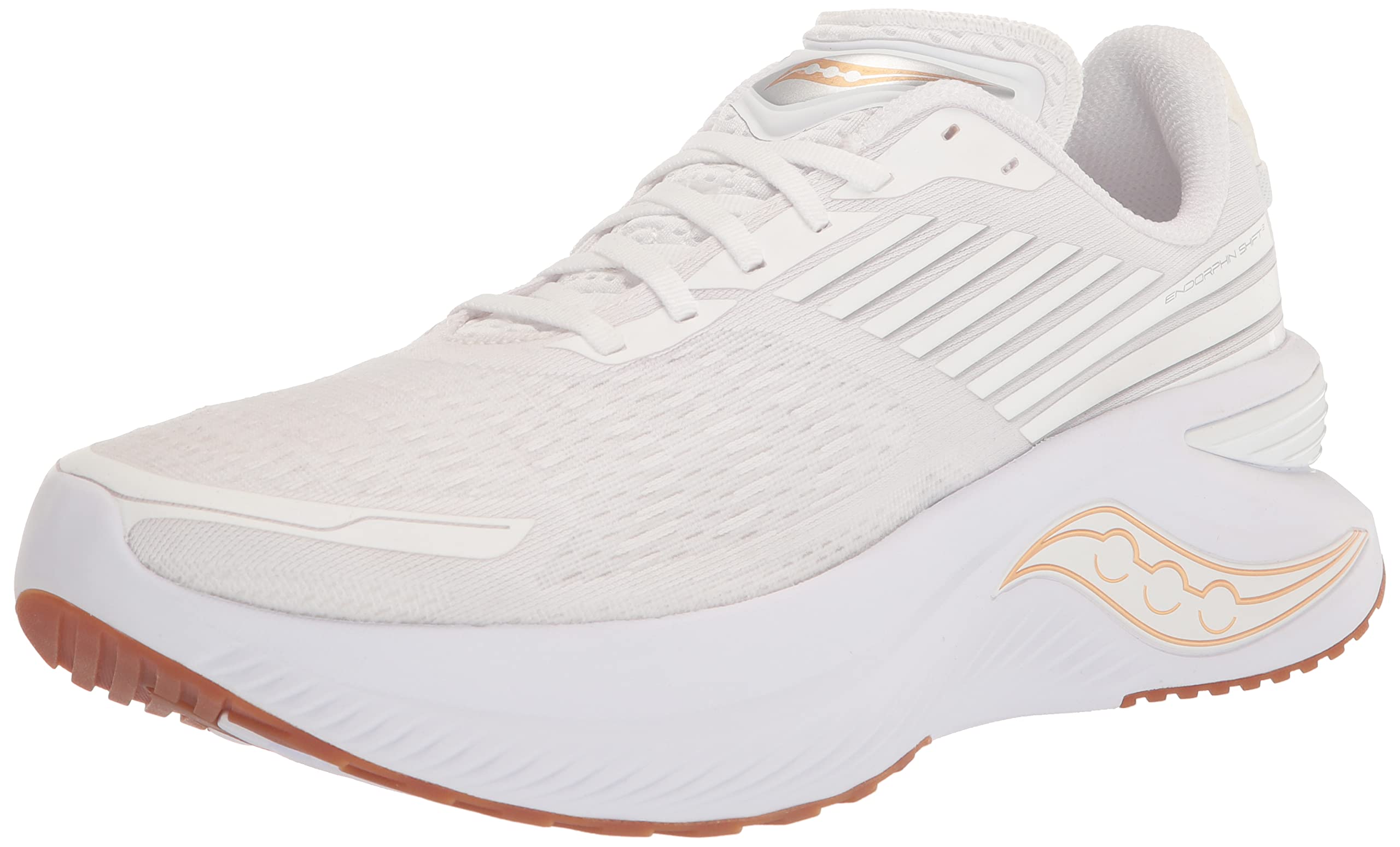 Saucony Women's Endorphin Shift 3 Running Shoe, White/Gum, 6 - Image 1