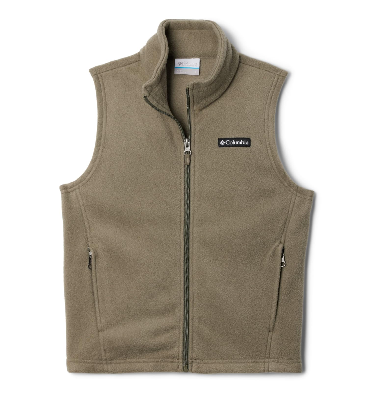 Columbia Youth Boys Steens MTN Fleece Vest, Stone Green, X-Small - Image 1