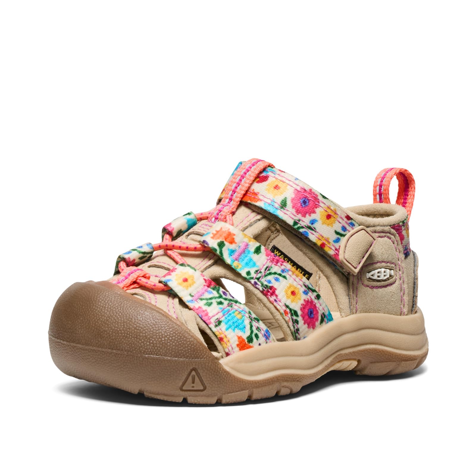 KEEN Unisex-Child Newport H2 Closed Toe Water Sandals, Safari/Birch, 7 - Image 1
