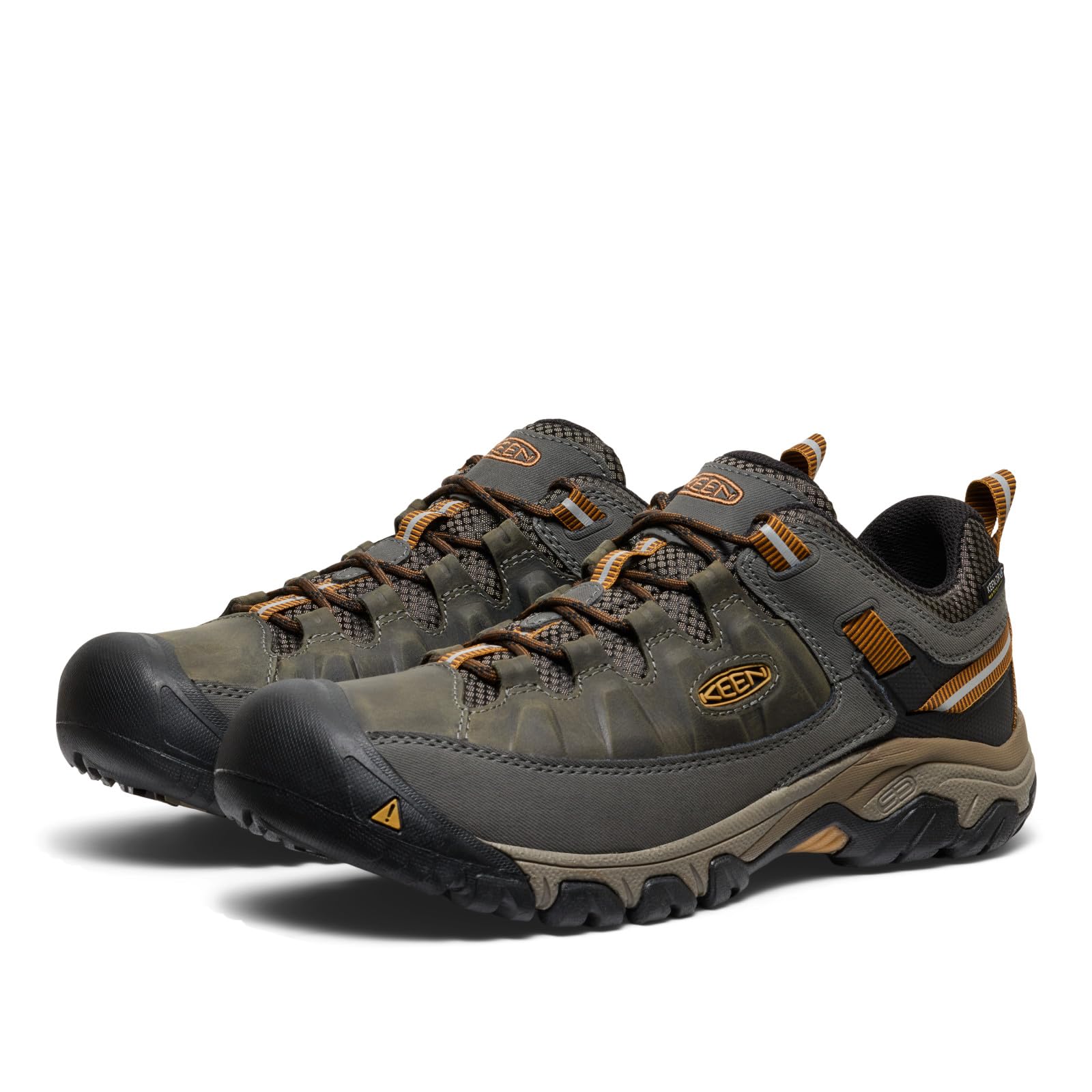 KEEN Men's Targhee 3 Low Height Waterproof Hiking Shoes, Black Olive/Golden Brown, 10.5 US - Image 8