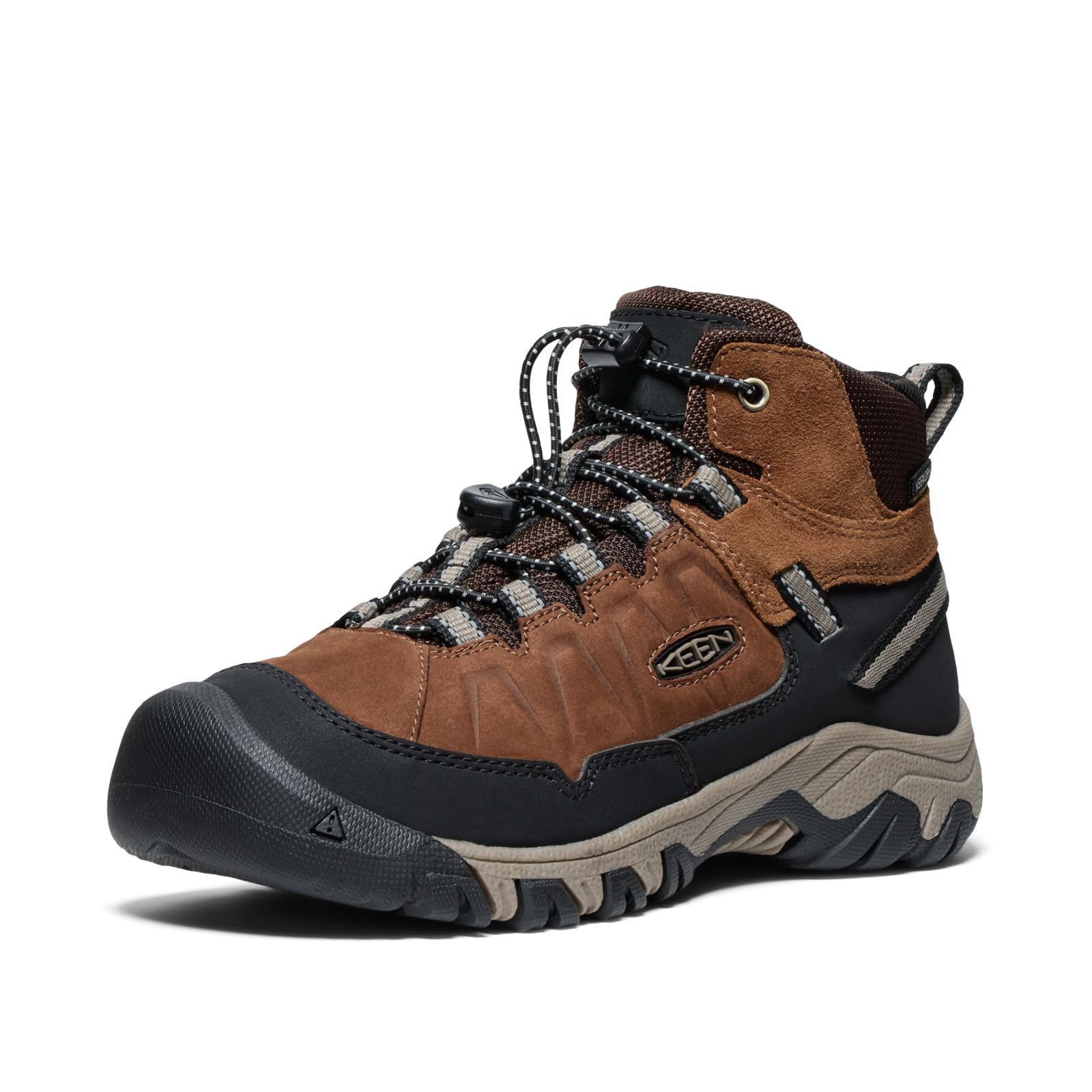 KEEN Unisex-Child Targhee 4 Mid Height Durable Comfortable Waterproof Hiking Boots, Bison/Brindle, 7 - Image 1