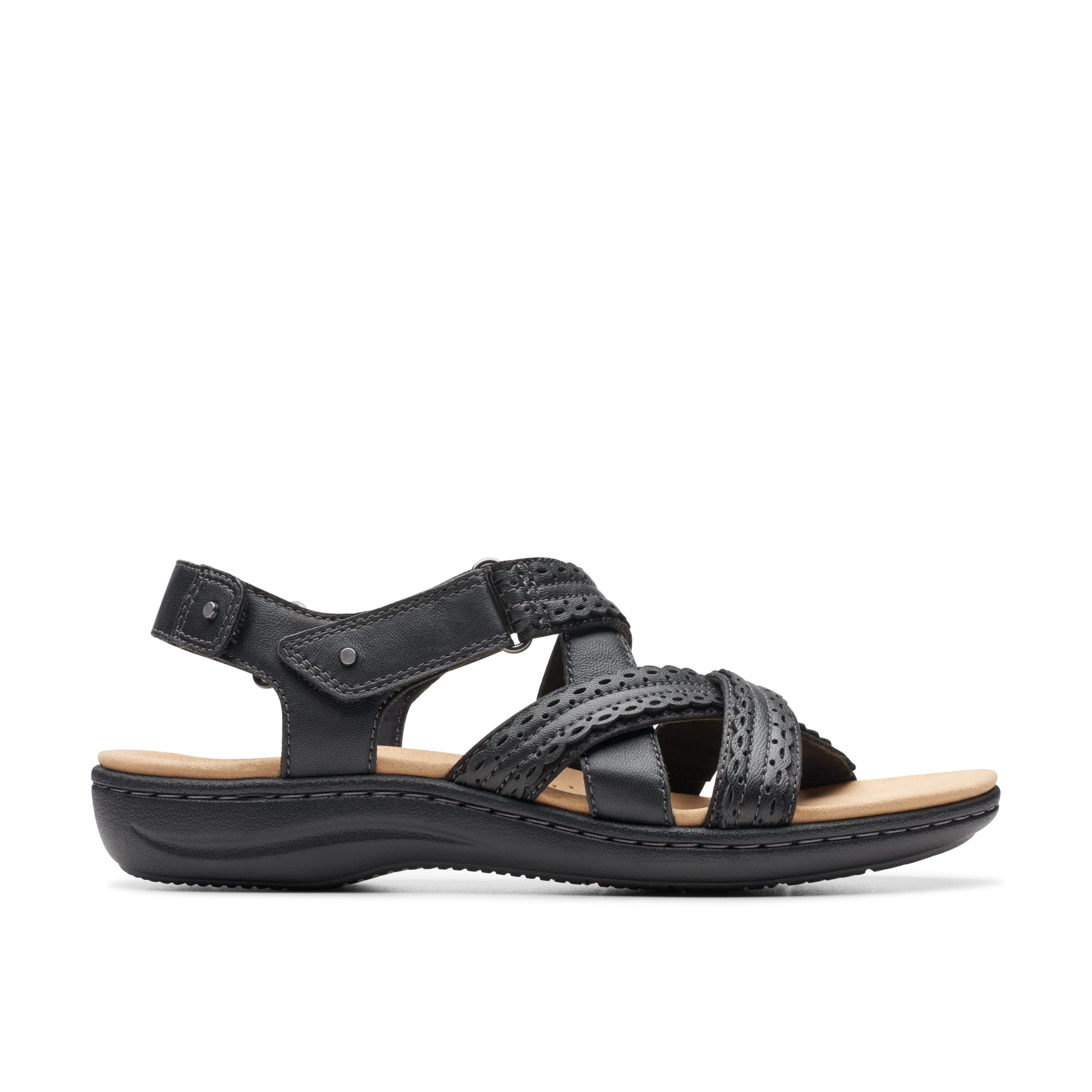 Clarks Women's Laurieann Rena Flat Sandal, Black Combi, 7 - Image 2