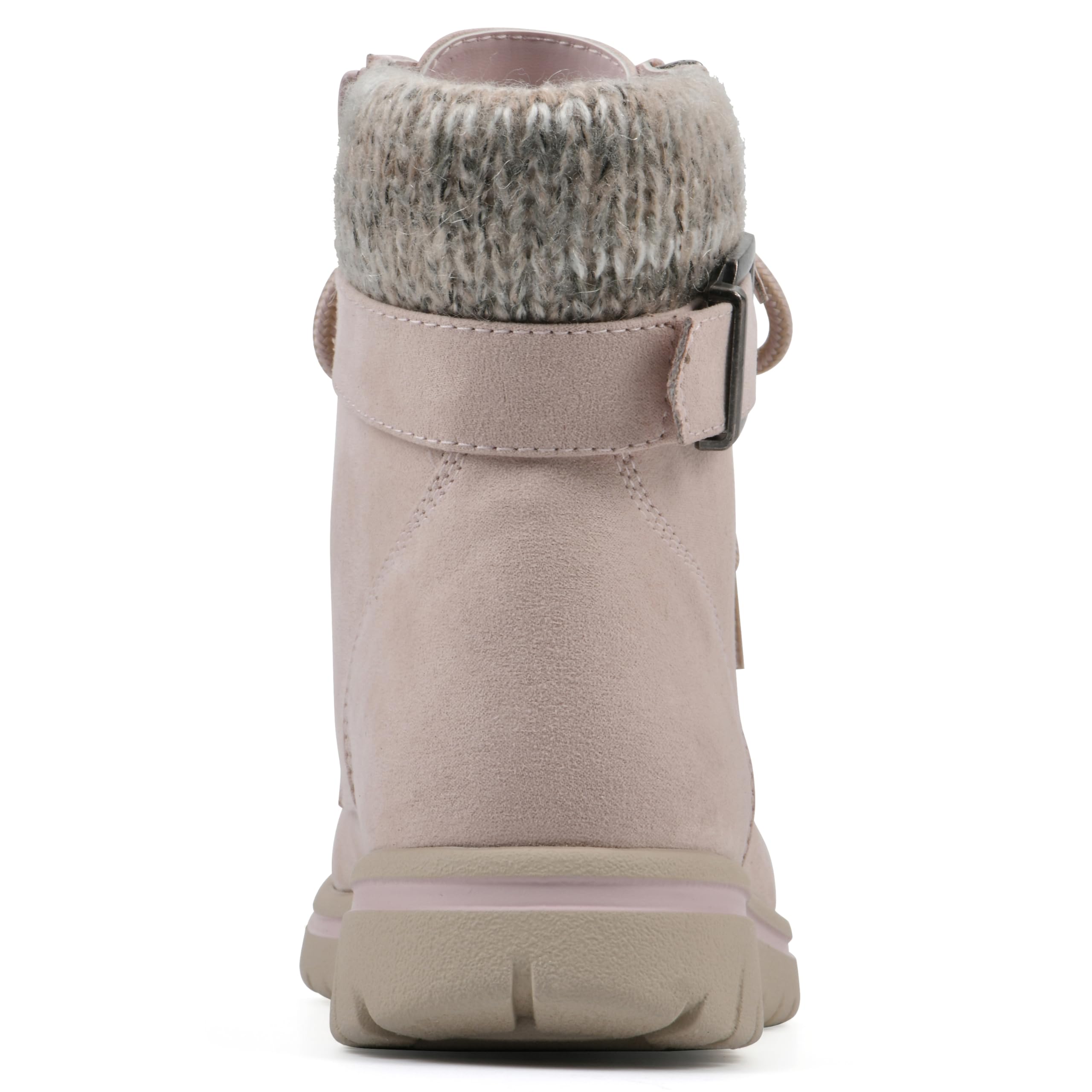 CLIFFS BY WHITE MOUNTAIN Women's Hearty Cushioned Lace-Up City Hiker Ankle Boot, Pale Pink/Fabric/Sweater, 7 M - Image 5