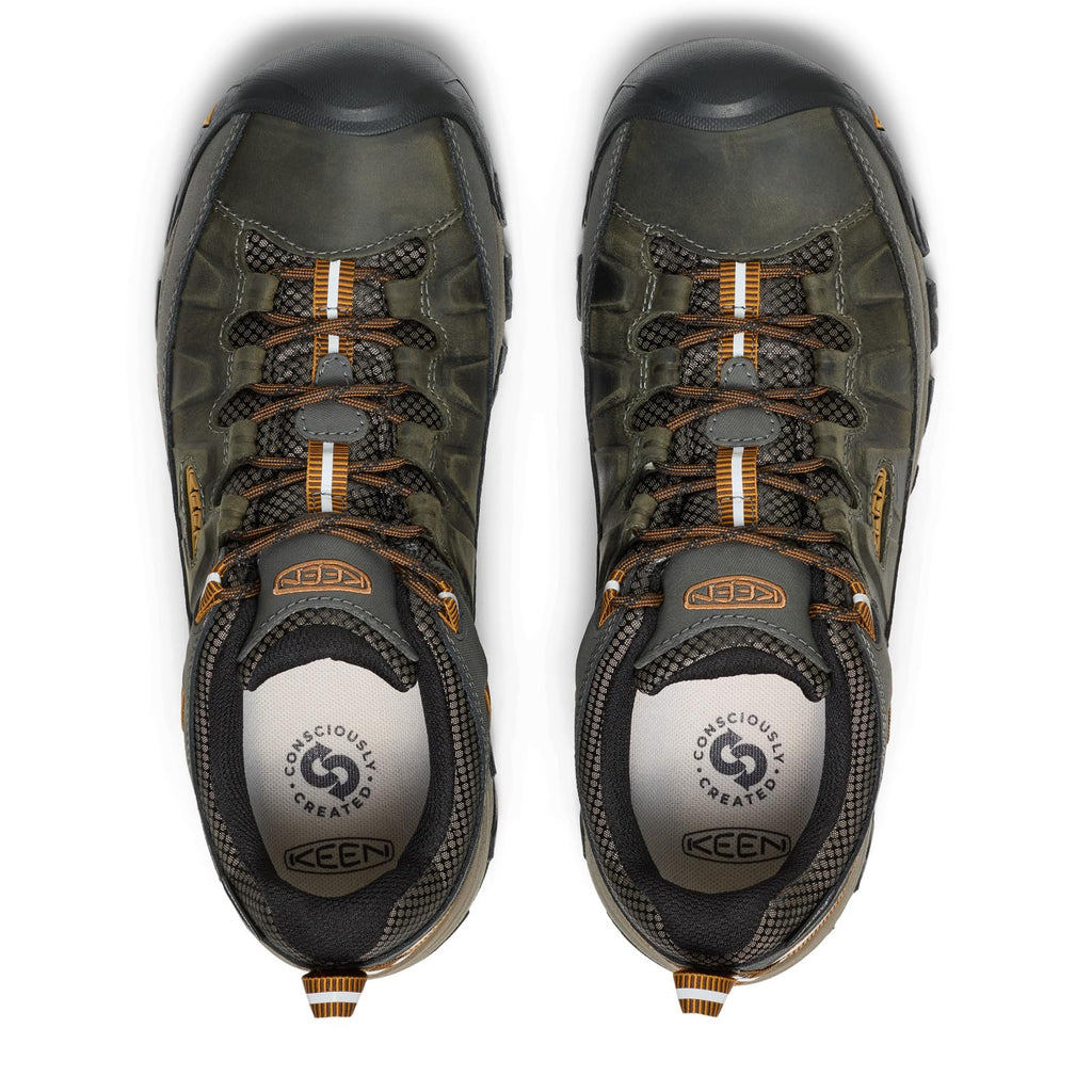 KEEN Men's Targhee 3 Low Height Waterproof Hiking Shoes, Black Olive/Golden Brown, 10.5 US - Image 9