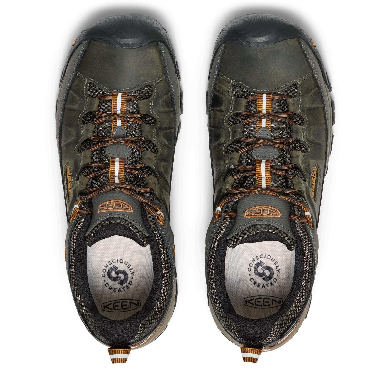 KEEN Men's Targhee 3 Low Height Waterproof Hiking Shoes, Black Olive/Golden Brown, 10.5 US - Image 9