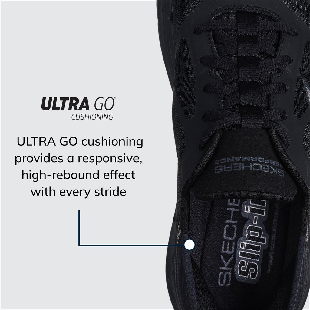 Men's Skechers Max Cushioning Slip-Ins 9 X-Wide Black Running Shoes