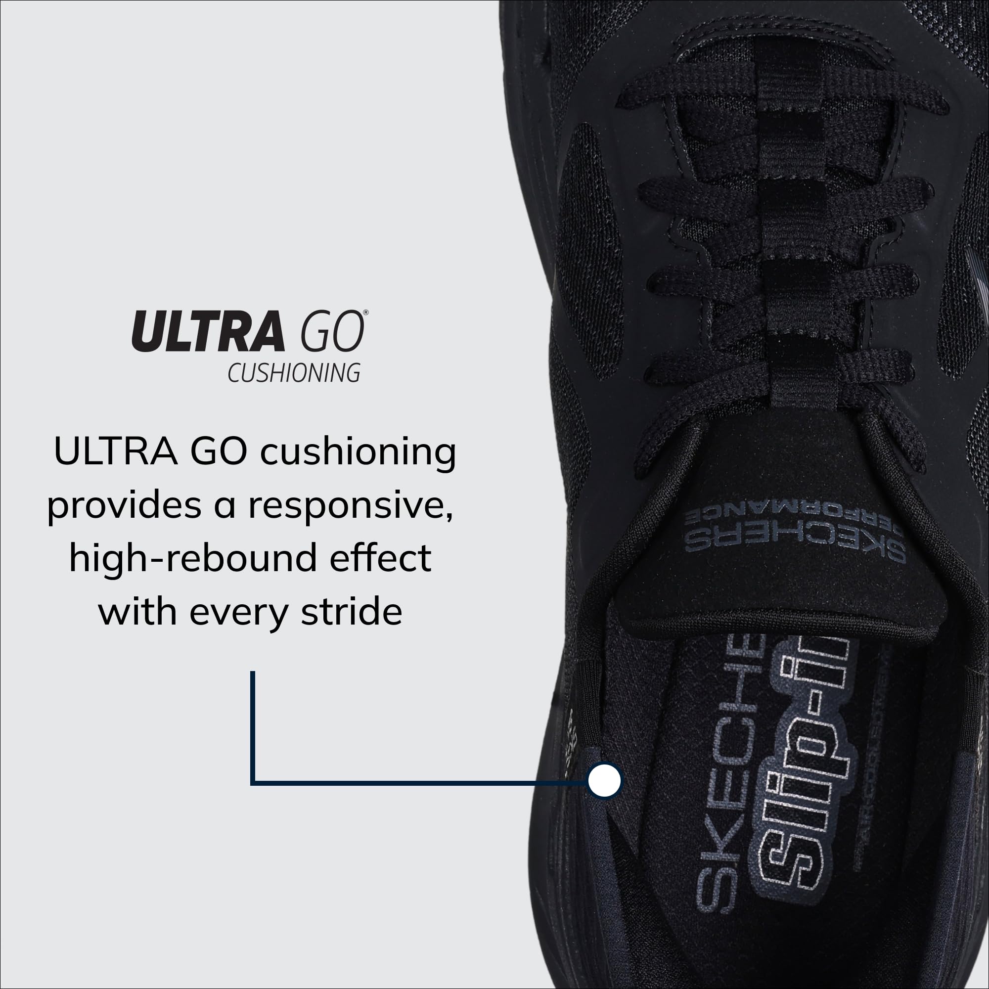 Men's Skechers Max Cushioning Slip-Ins 9 X-Wide Black Running Shoes