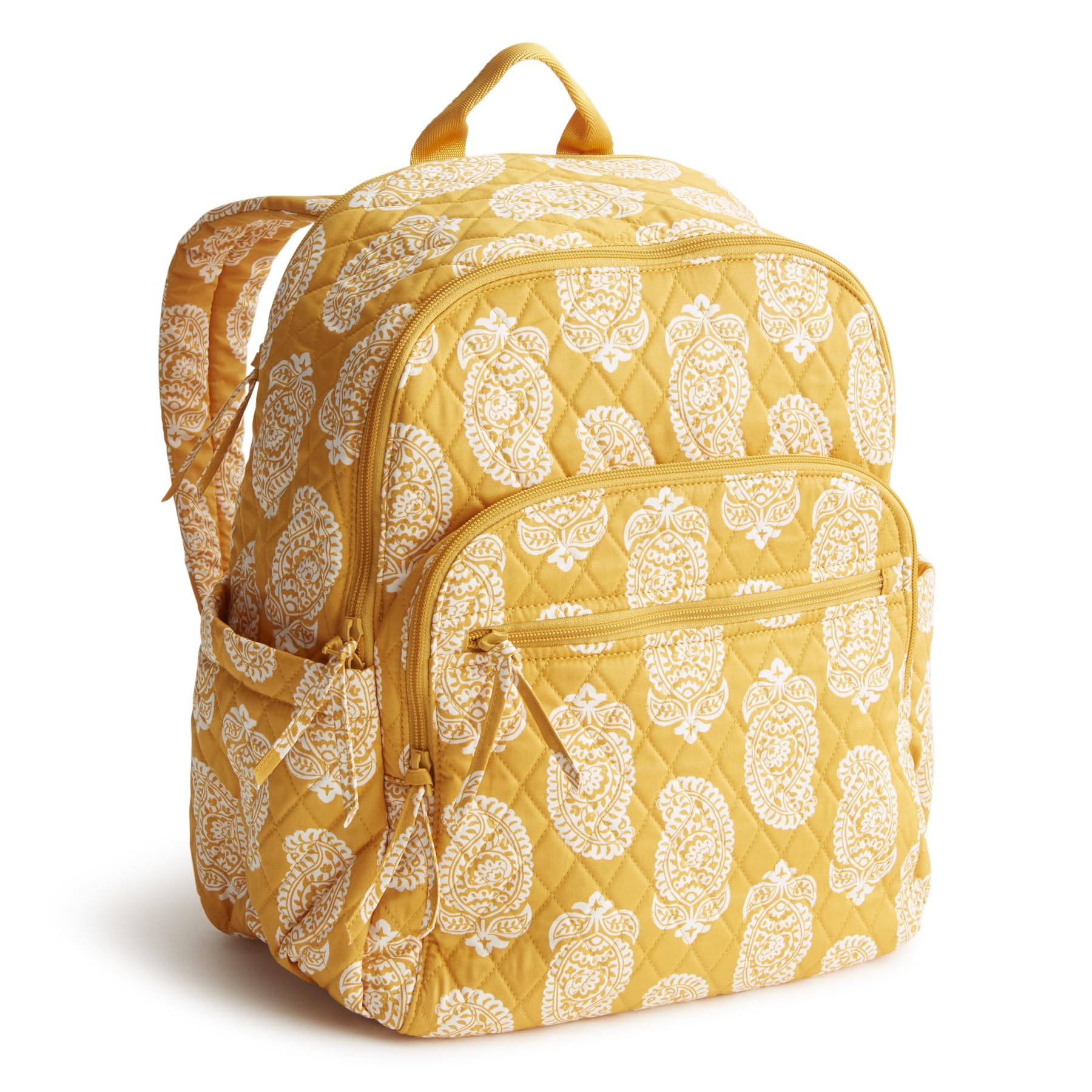 Vera Bradley Women's Bancroft Backpack - Premium Cotton, Iconic Paisley Sunflower, One Size - Image 1