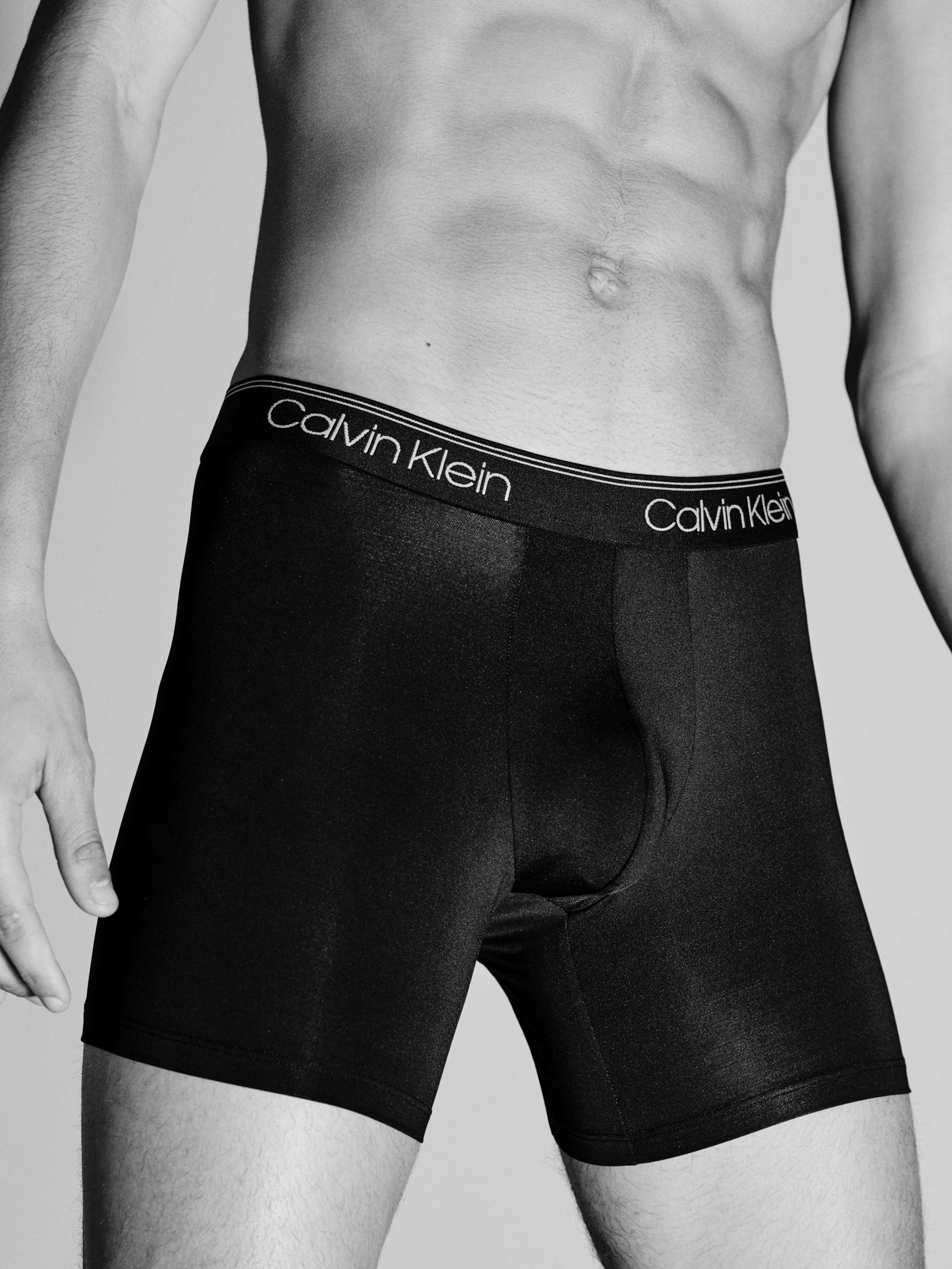 Calvin Klein Men's Micro Stretch 7-pack Boxer Brief, 2 Black, 2 Blue Shadow, 2 Medium Grey, 1 Cobalt Water, X-Large - Image 2
