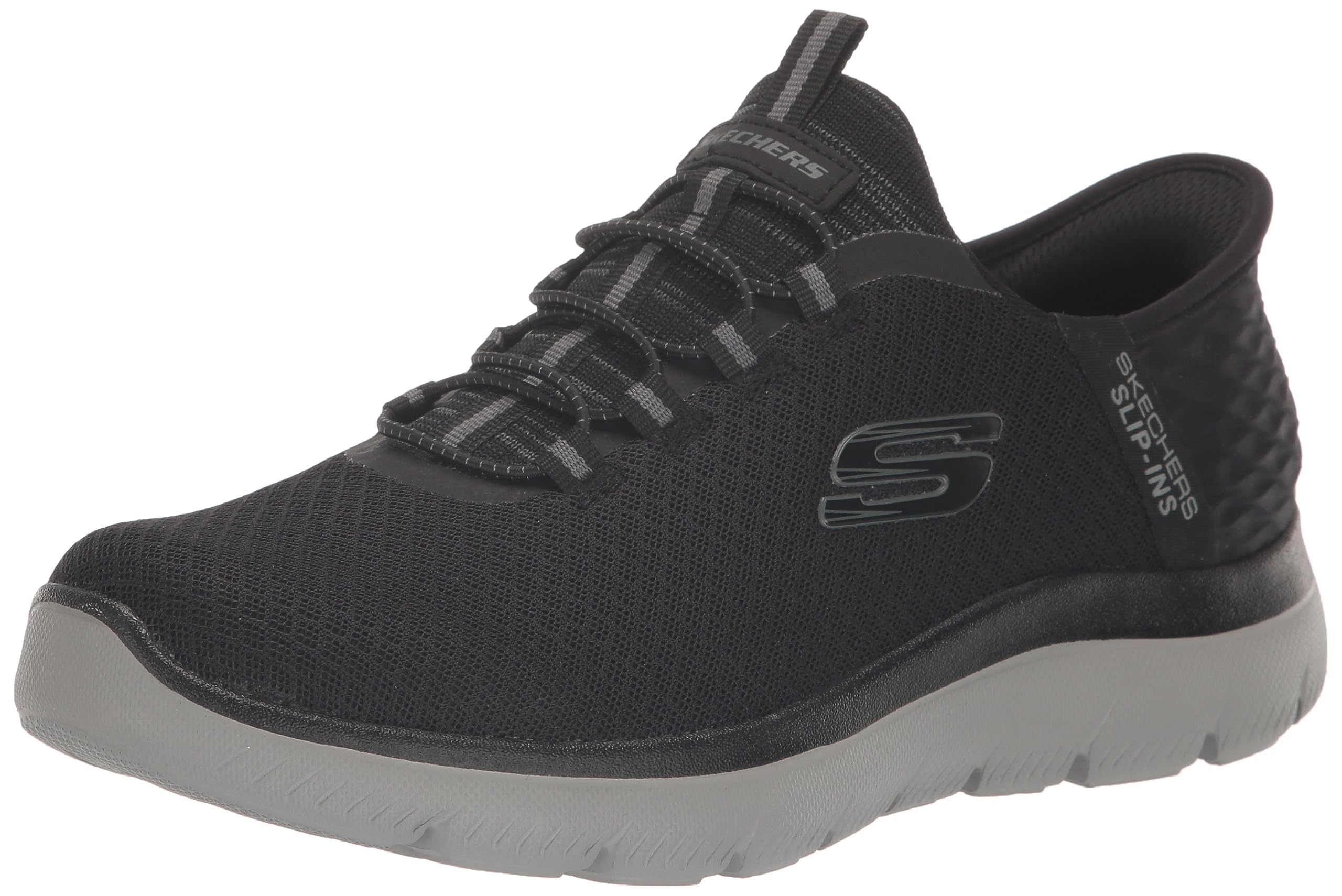 Skechers Men's Summits High Range Hands Free Slip-in Sneaker, Black/Charcoal, 12 - Image 1