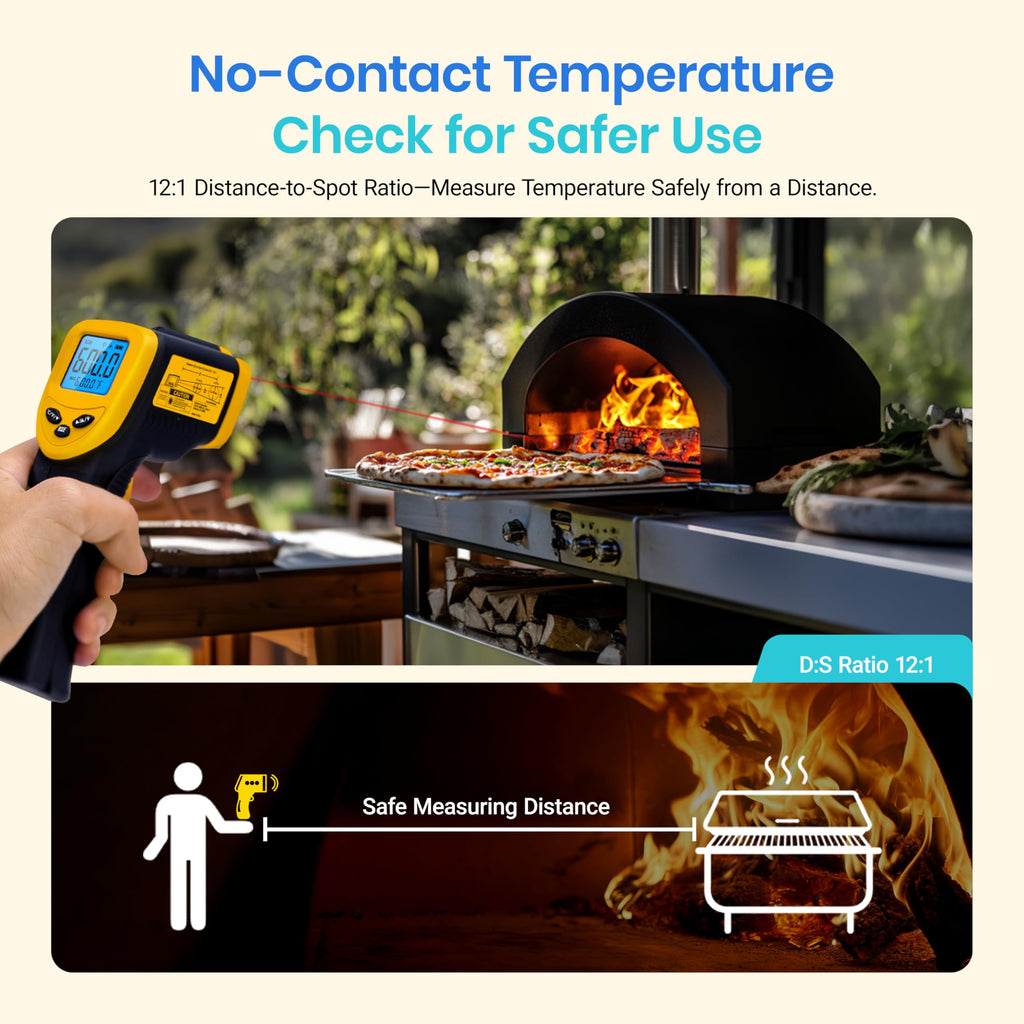 Etekcity Infrared Thermometer Laser Temperature Gun 774, Meat Food Candy Oven Thermometer for Griddle Accessories, Heat Gun for Cooking Refrigerator Tools, Yellow - Image 4
