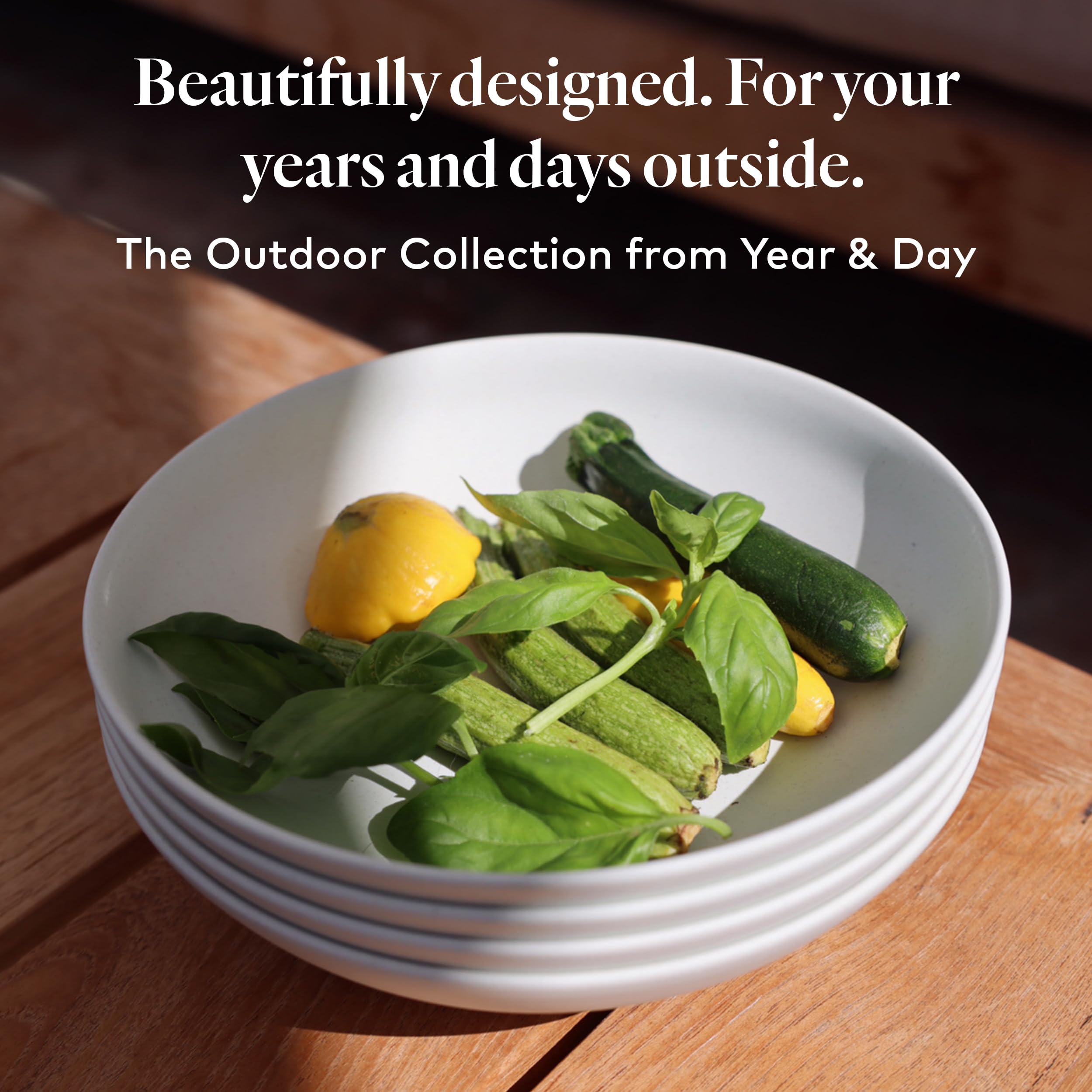Year & Day Outdoor Set of 4 Unbreakable Lightweight Pasta Dinner Bowls, Plant Derived, Palm Green, 8.25 inch - Image 5