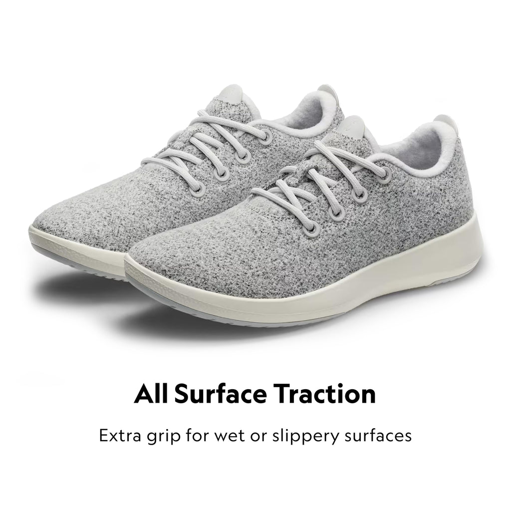 Allbirds Men’s Wool Runner Mizzle, Water-Repellent Breathable Casual Walking Sneakers Made with Eco-Friendly Merino Wool - Light Grey (Natural White Sole) - 9 Medium - Image 3