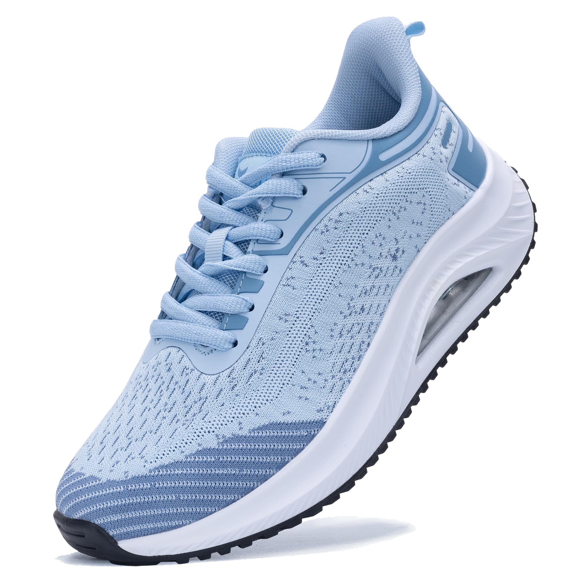 Womens Walking Shoes Size 8 Light Blue Orthotic Sneakers for Pain Relief